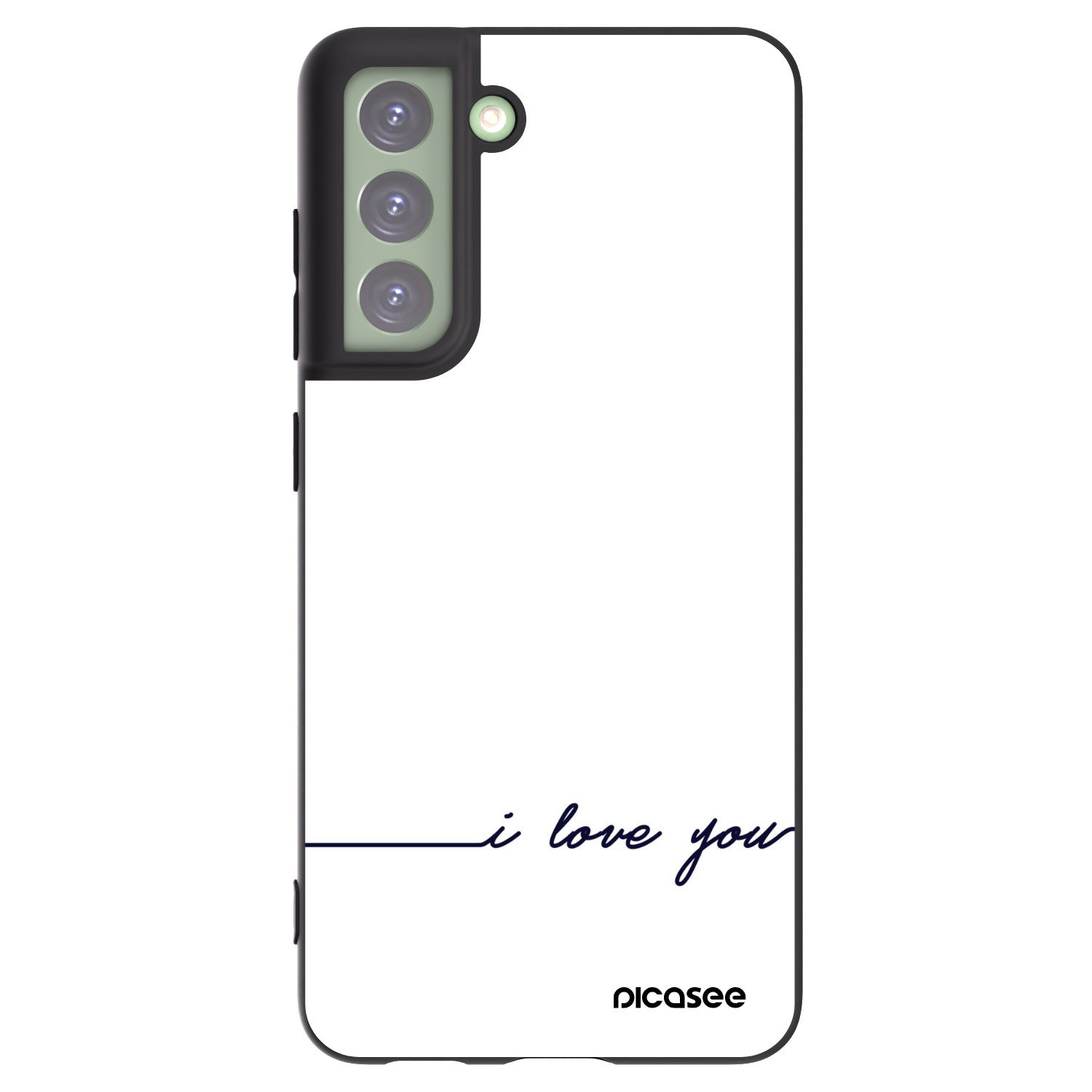 Picasee husă neagră din silicon pentru Samsung Galaxy S21 FE 5G - I love you