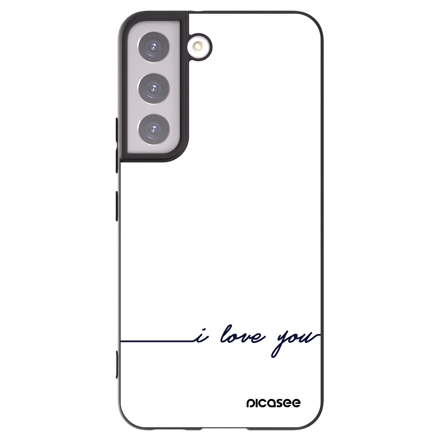 Picasee husă neagră din silicon pentru Samsung Galaxy S22 5G - I love you