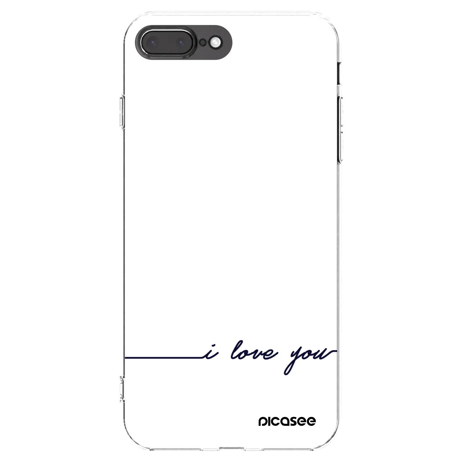 Picasee husă transparentă din silicon pentru Apple iPhone 7 Plus - I love you