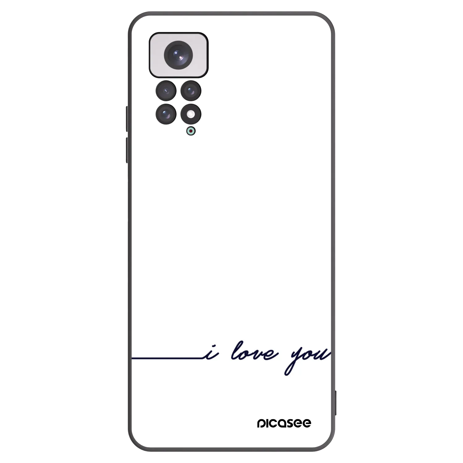 Picasee husă neagră din silicon pentru Xiaomi Redmi Note 11 - I love you