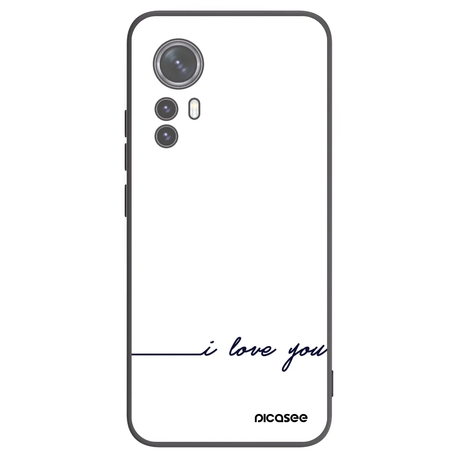 Picasee husă neagră din silicon pentru Xiaomi 12 - I love you