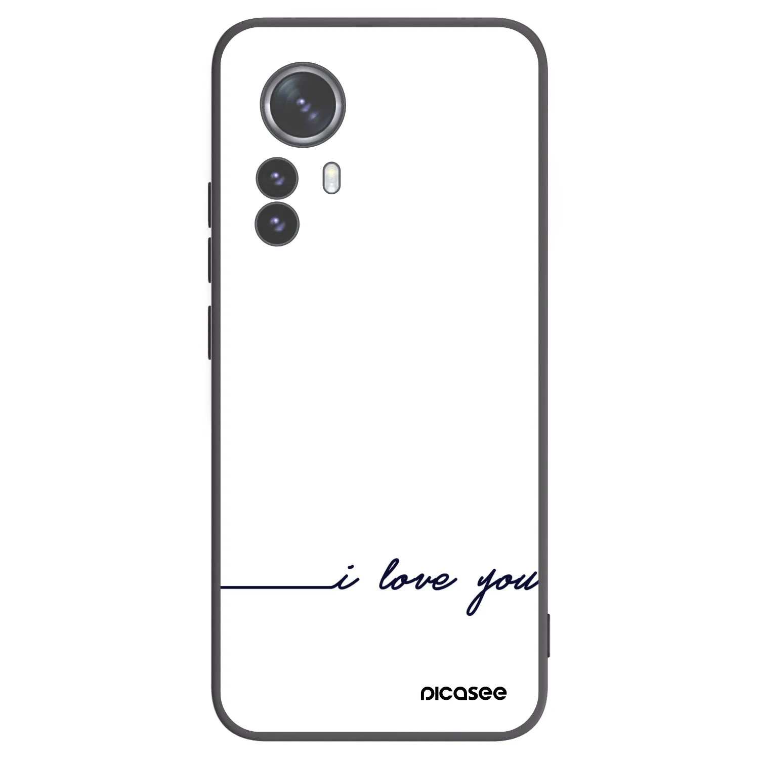 Picasee husă neagră din silicon pentru Xiaomi 12 Pro - I love you