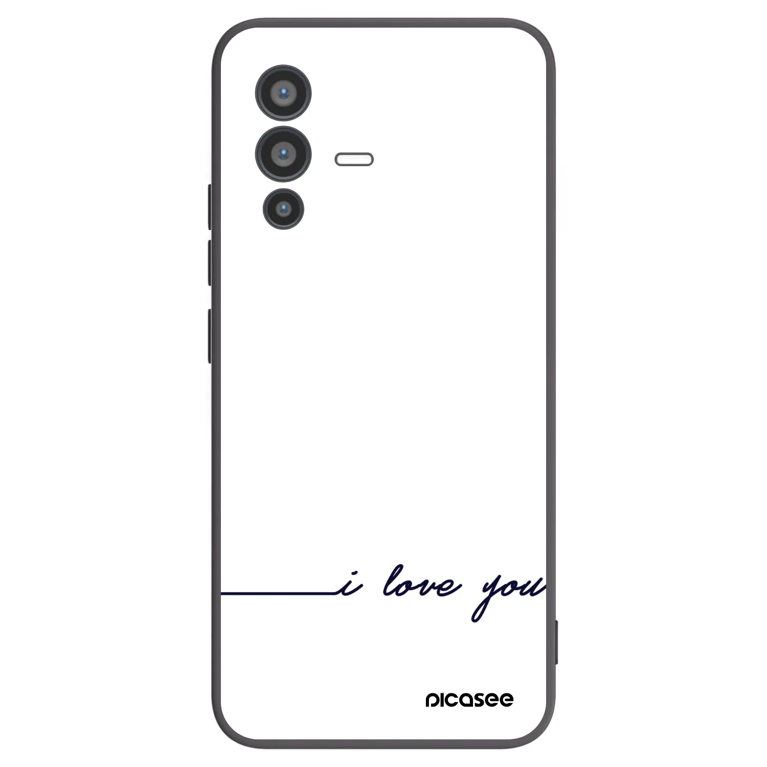 Picasee husă neagră din silicon pentru Vivo V23 5G - I love you