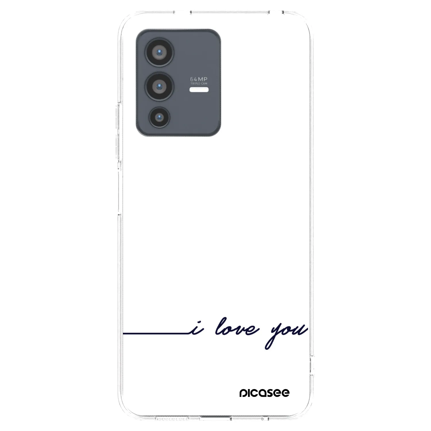 Picasee husă transparentă din silicon pentru Vivo V23 5G - I love you