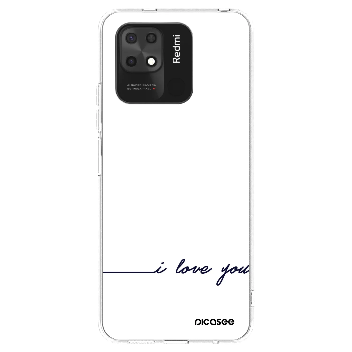 Picasee husă transparentă din silicon pentru Xiaomi Redmi 10C - I love you