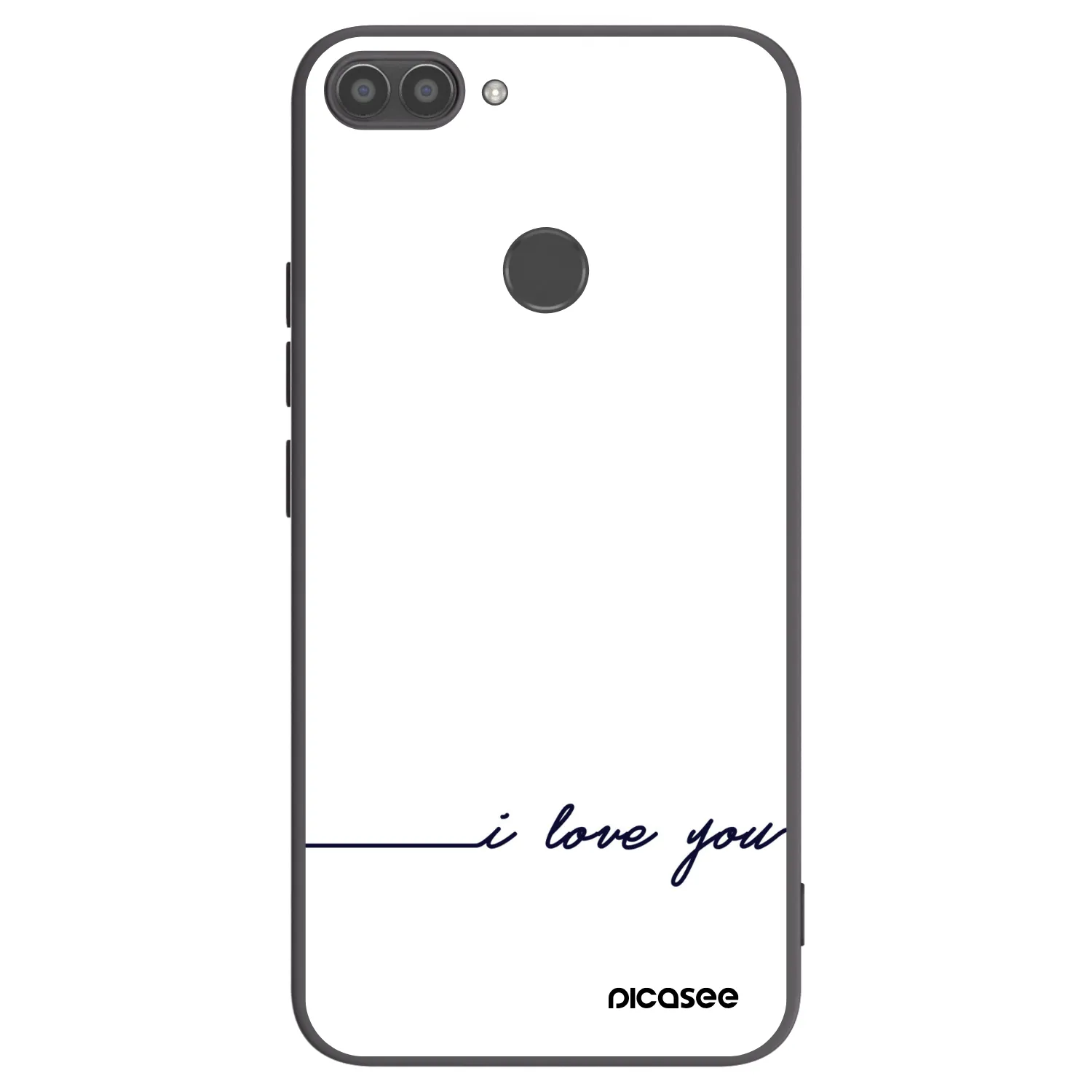 Picasee husă neagră din silicon pentru Huawei P Smart - I love you