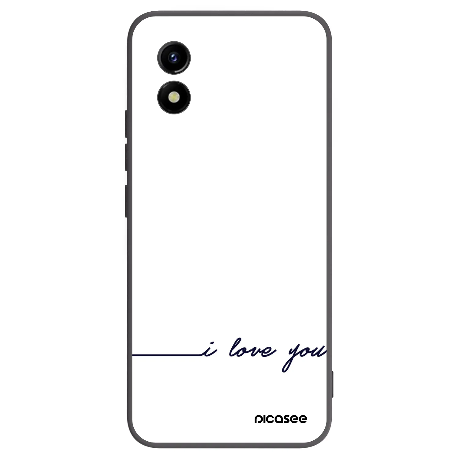 Picasee husă neagră din silicon pentru Vivo Y01 - I love you