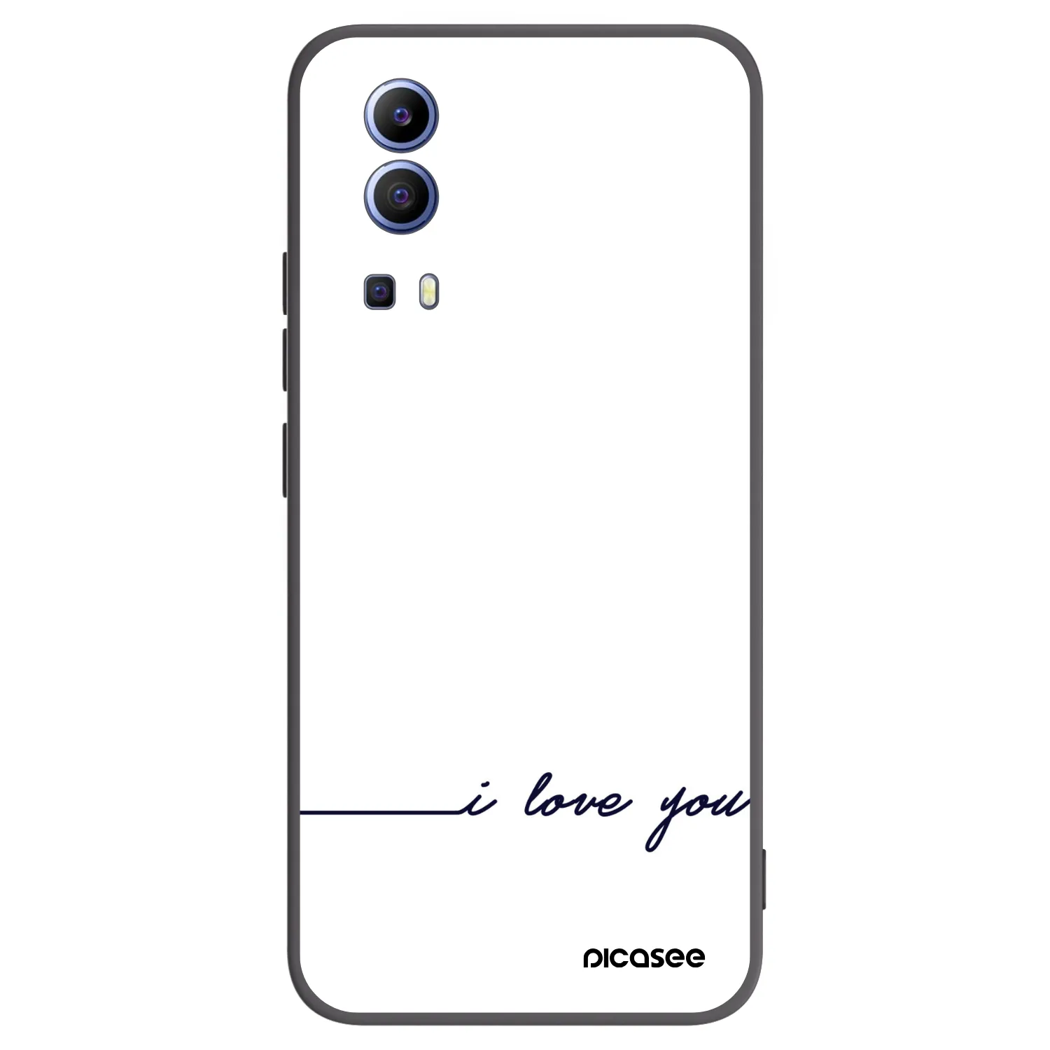Picasee husă neagră din silicon pentru Vivo Y52 5G - I love you