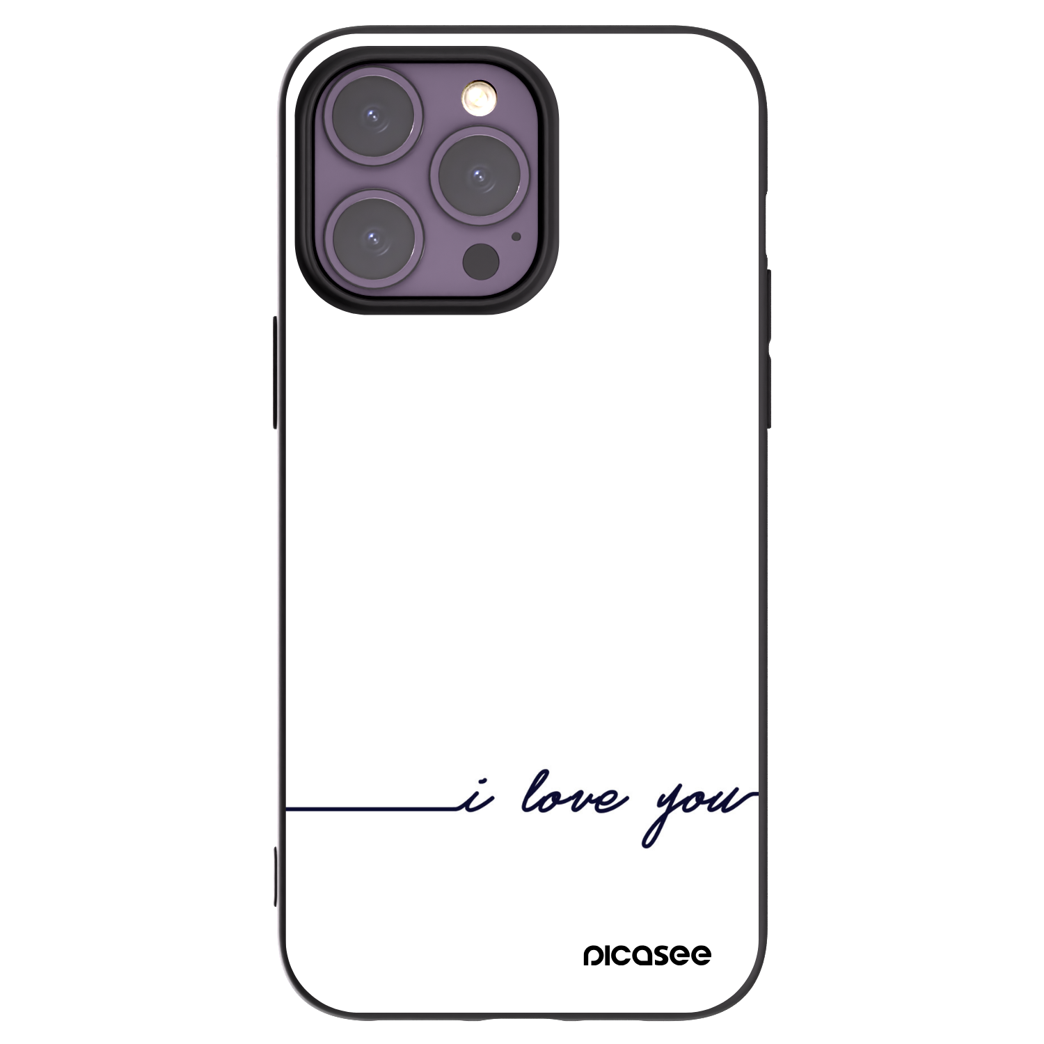 Picasee husă neagră din silicon pentru Apple iPhone 14 Pro Max - I love you
