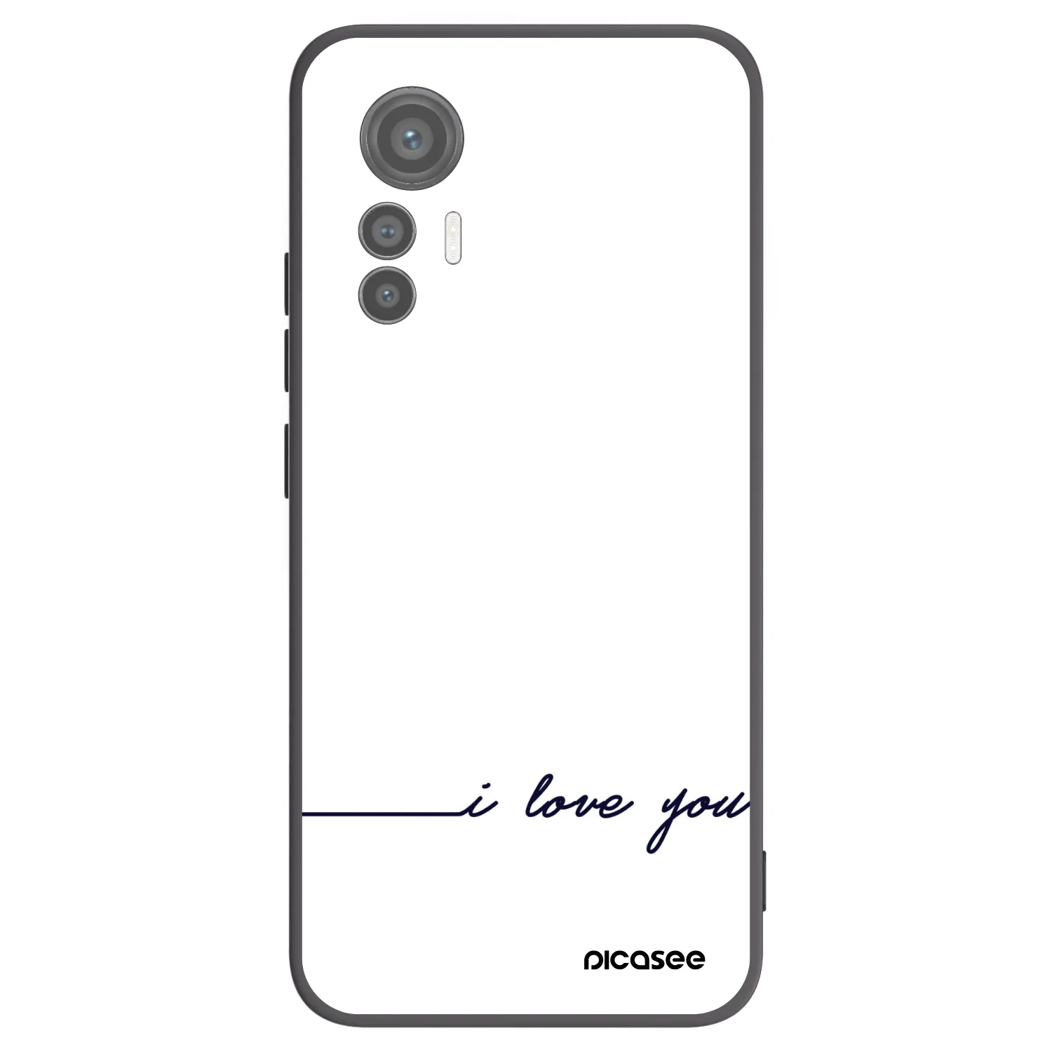 Picasee husă neagră din silicon pentru Xiaomi 12 Lite - I love you