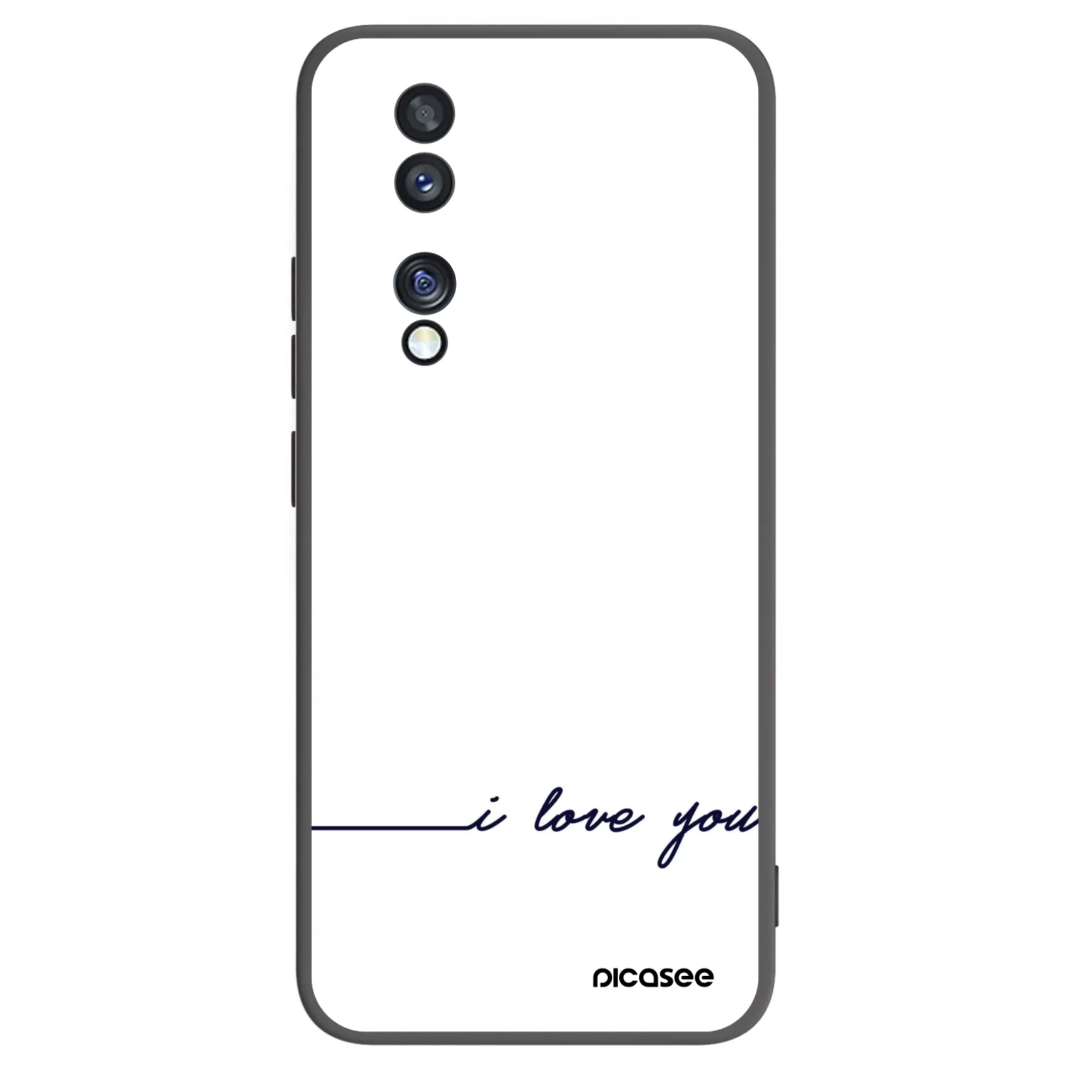 Picasee husă neagră din silicon pentru Honor 70 - I love you