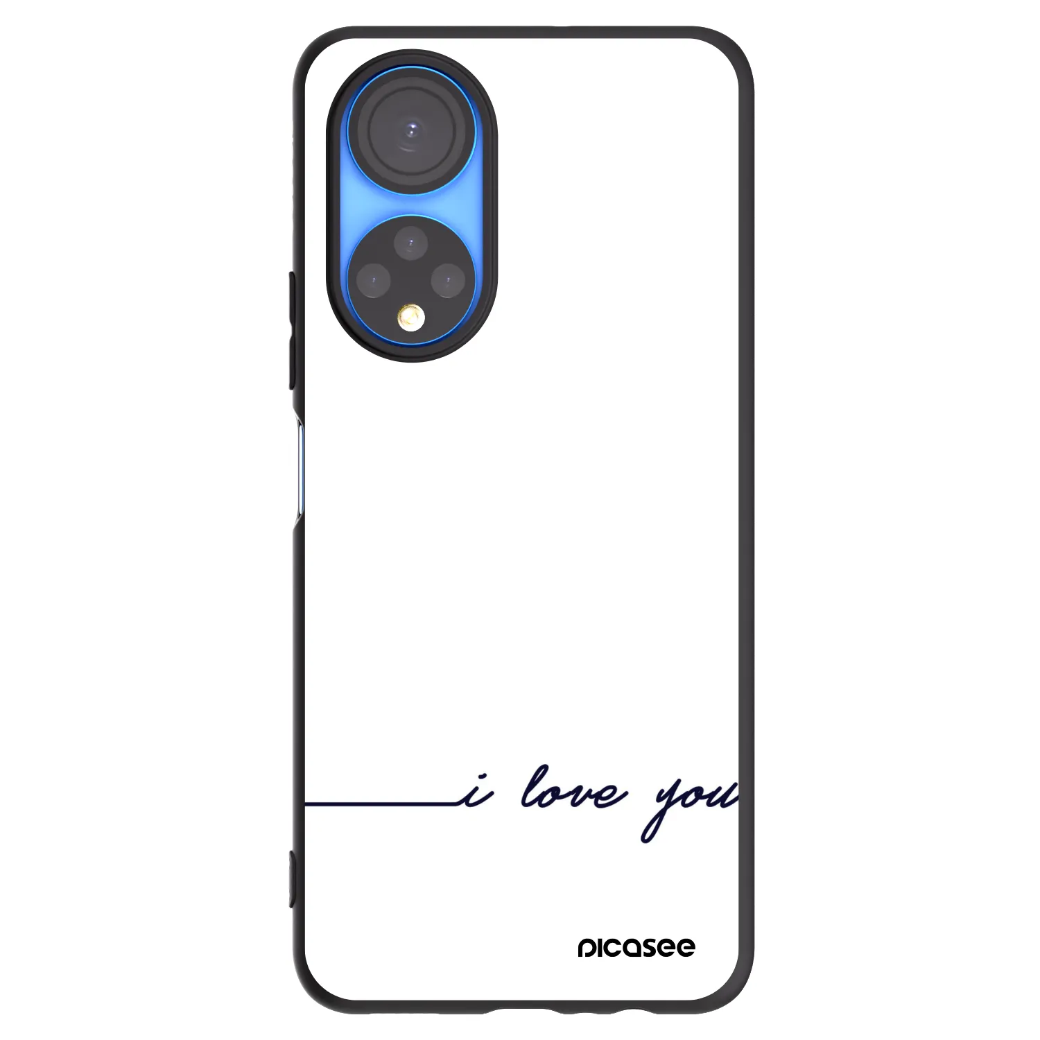 Picasee husă neagră din silicon pentru Honor X7 - I love you