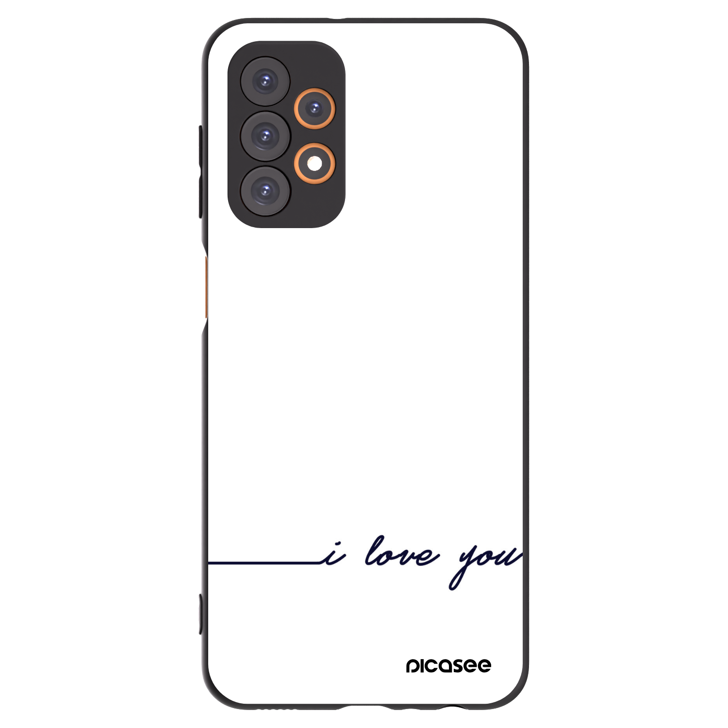 Picasee husă neagră din silicon pentru Samsung Galaxy A23 A235F 4G - I love you