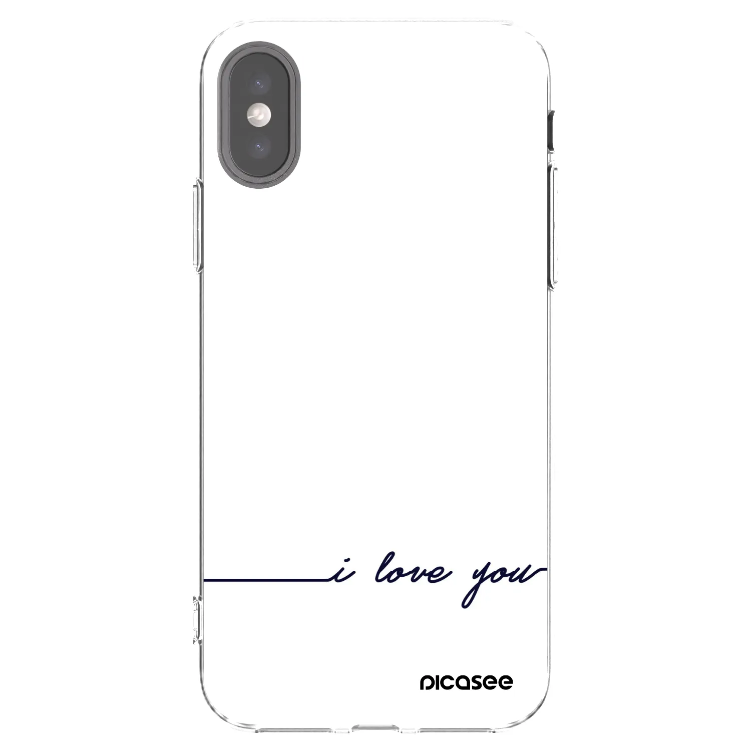 Picasee husă transparentă din silicon pentru Apple iPhone X/XS - I love you