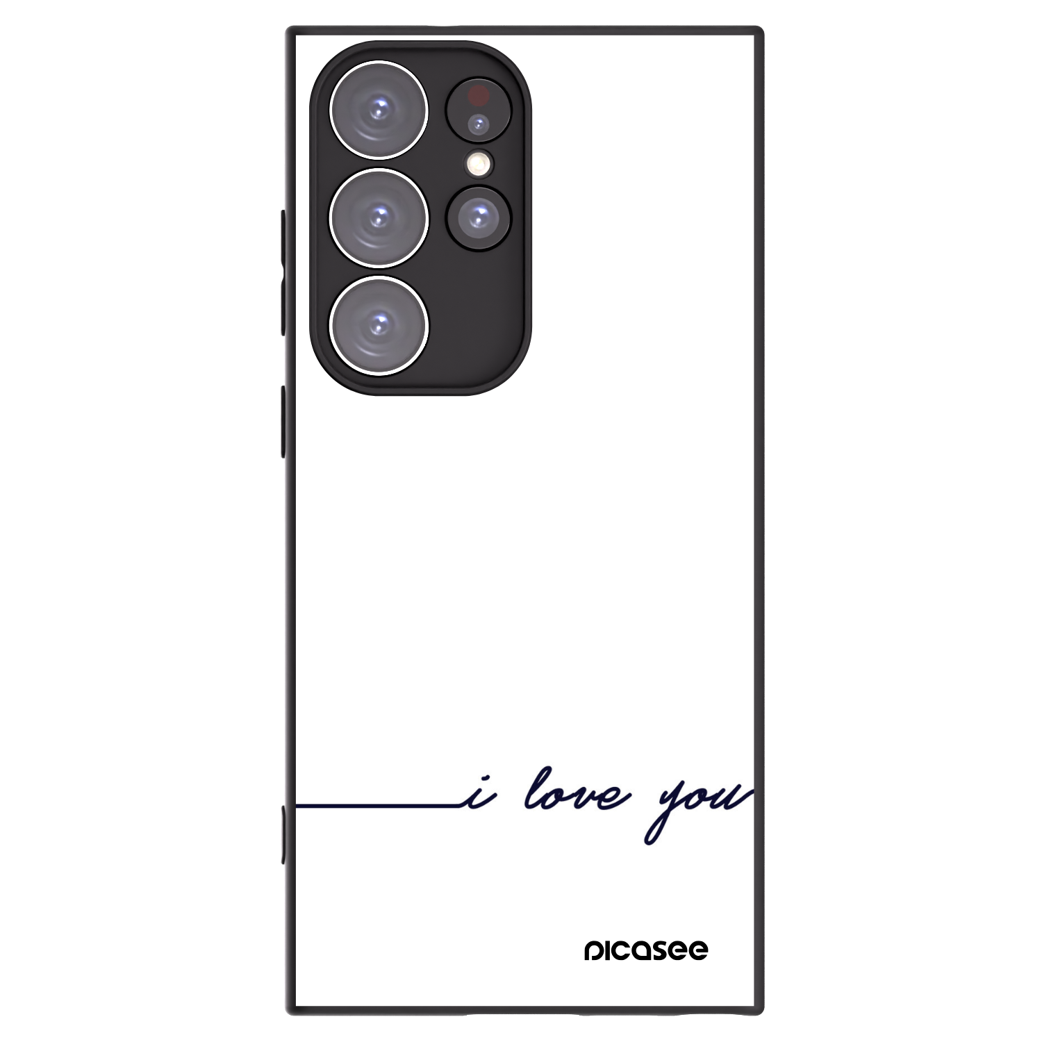 Picasee husă neagră din silicon pentru Samsung Galaxy S23 Ultra 5G - I love you