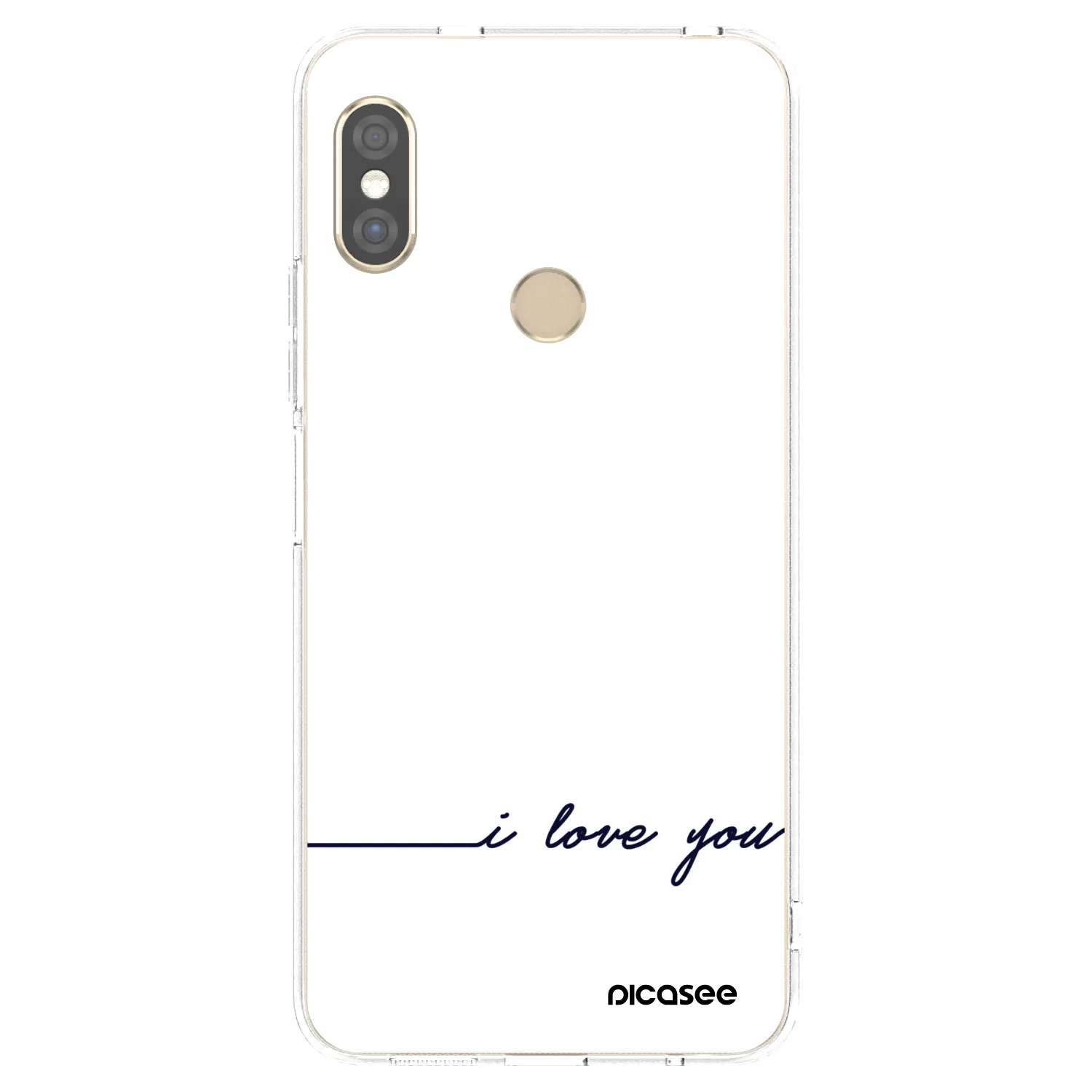 Picasee husă transparentă din silicon pentru Xiaomi Redmi Note 5 Global - I love you