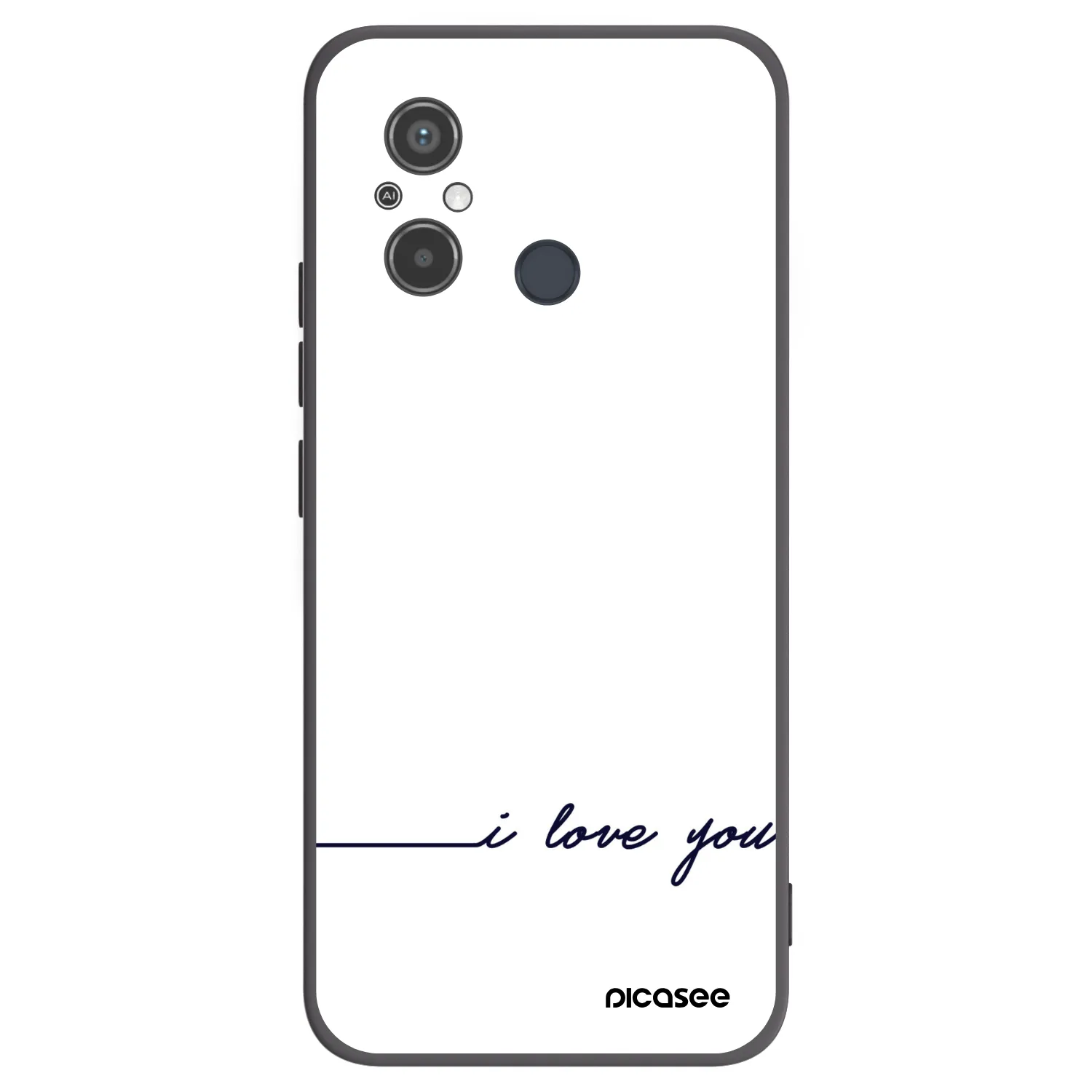Picasee husă neagră din silicon pentru Xiaomi Redmi 12C - I love you