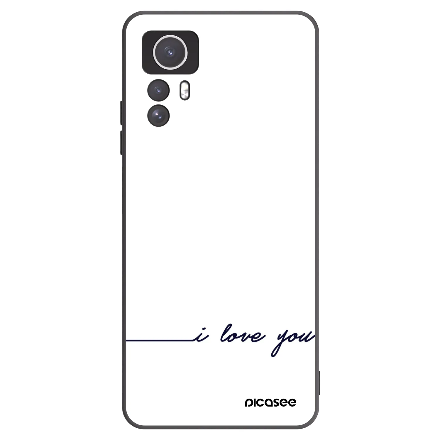 Picasee husă neagră din silicon pentru Xiaomi Redmi Note 12S - I love you