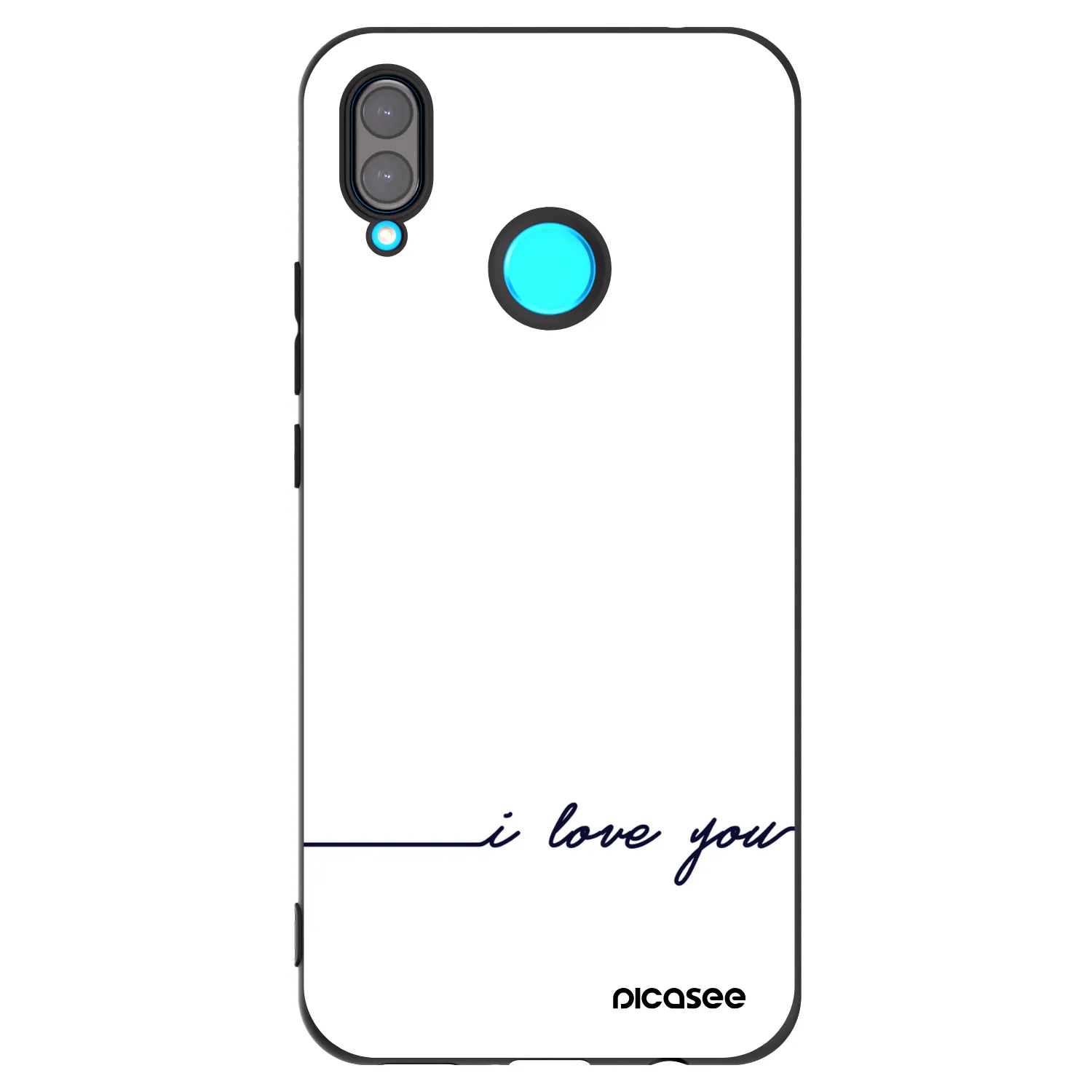 Picasee husă neagră din silicon pentru Huawei Nova 3i - I love you