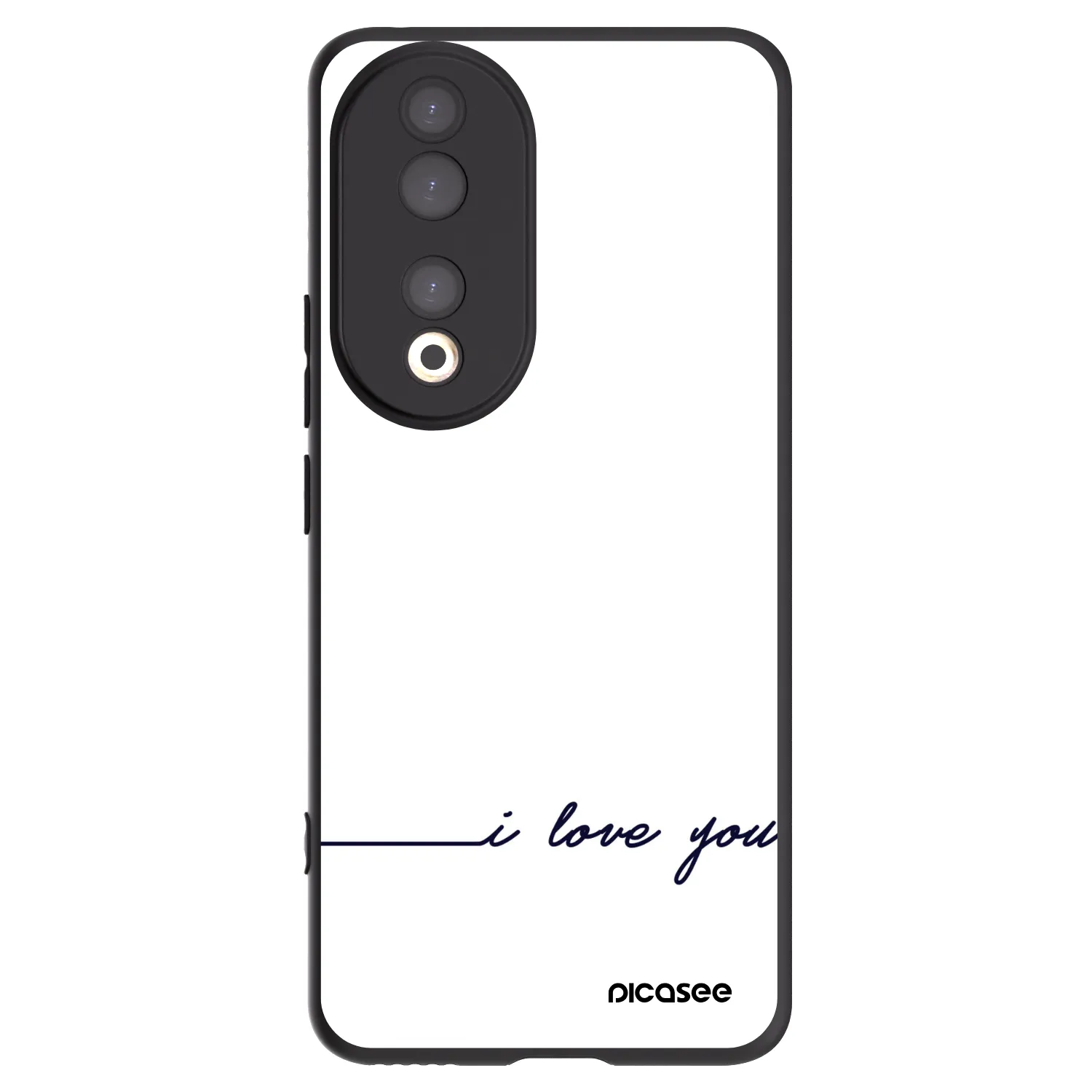 Picasee husă neagră din silicon pentru Honor 90 5G - I love you