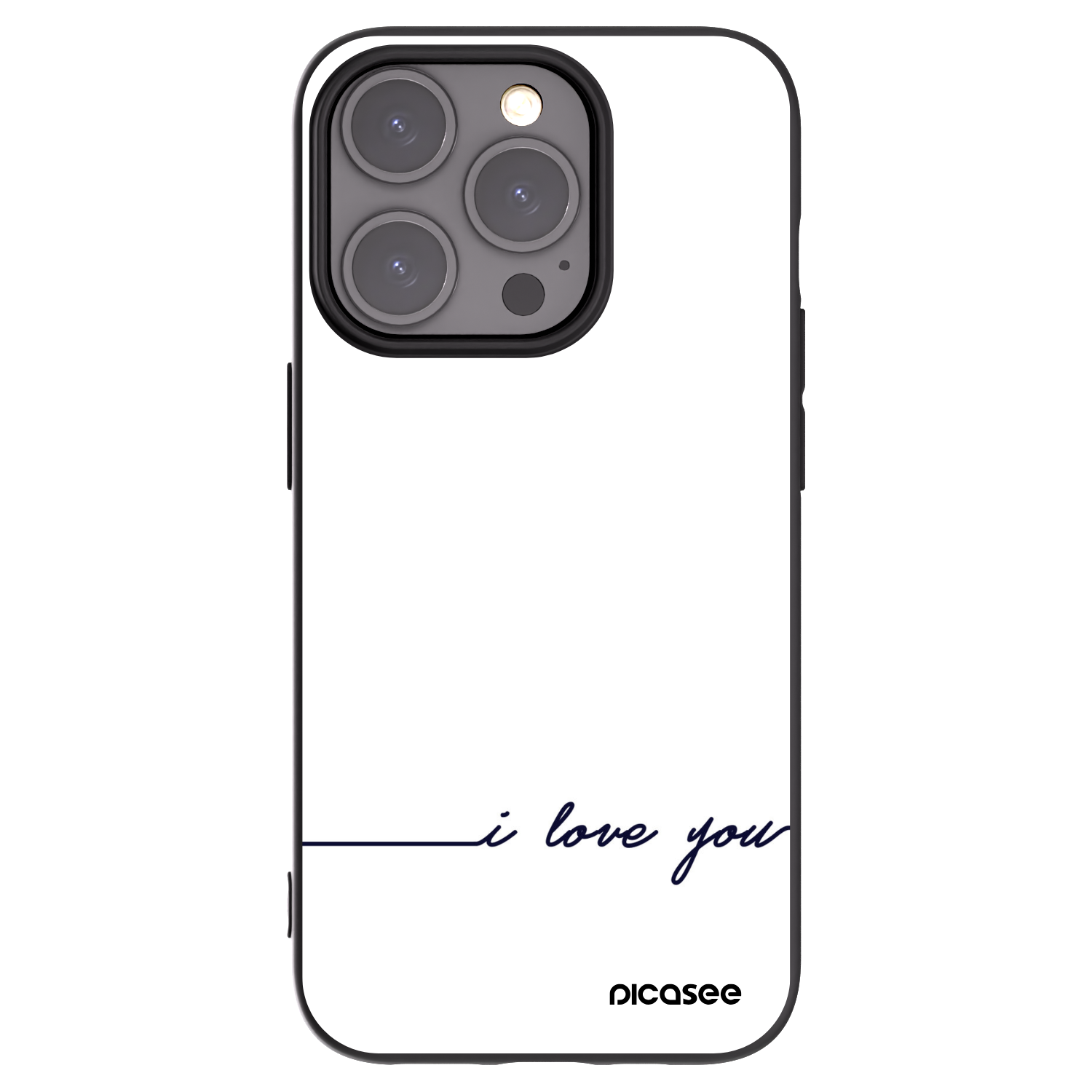 Picasee husă neagră din silicon pentru Apple iPhone 15 Pro - I love you