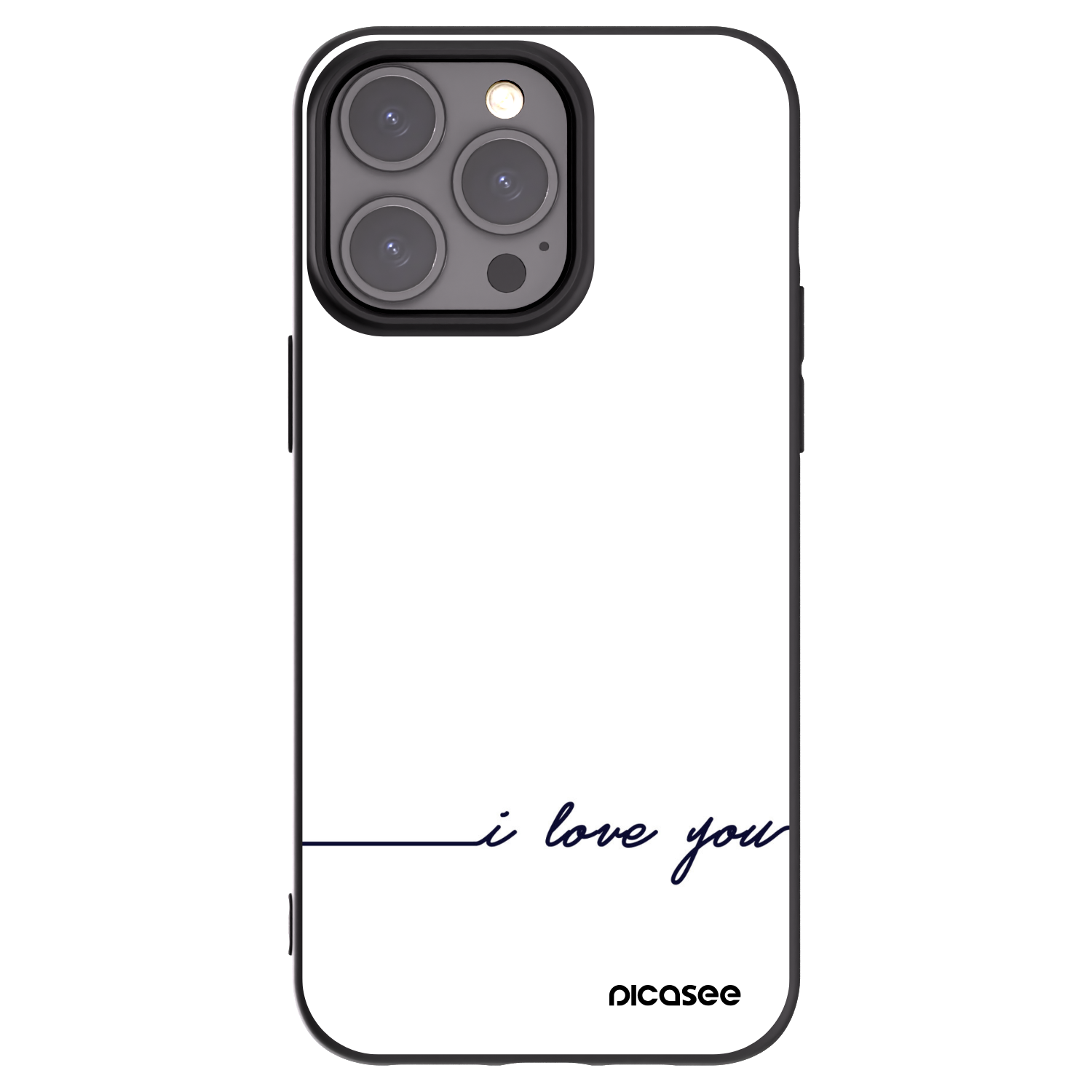 Picasee husă neagră din silicon pentru Apple iPhone 15 Pro Max - I love you