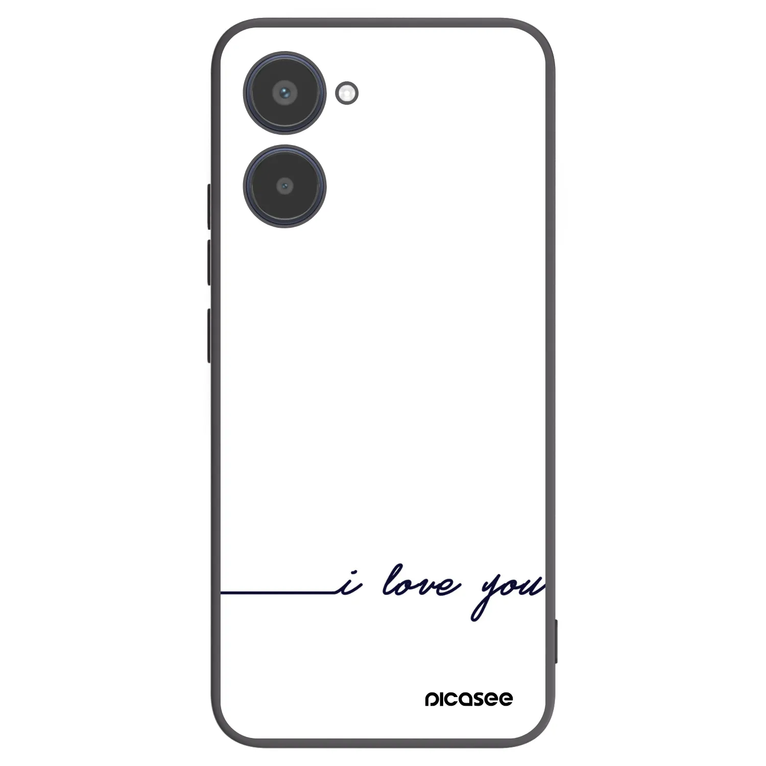 Picasee husă neagră din silicon pentru Realme 10 4G - I love you