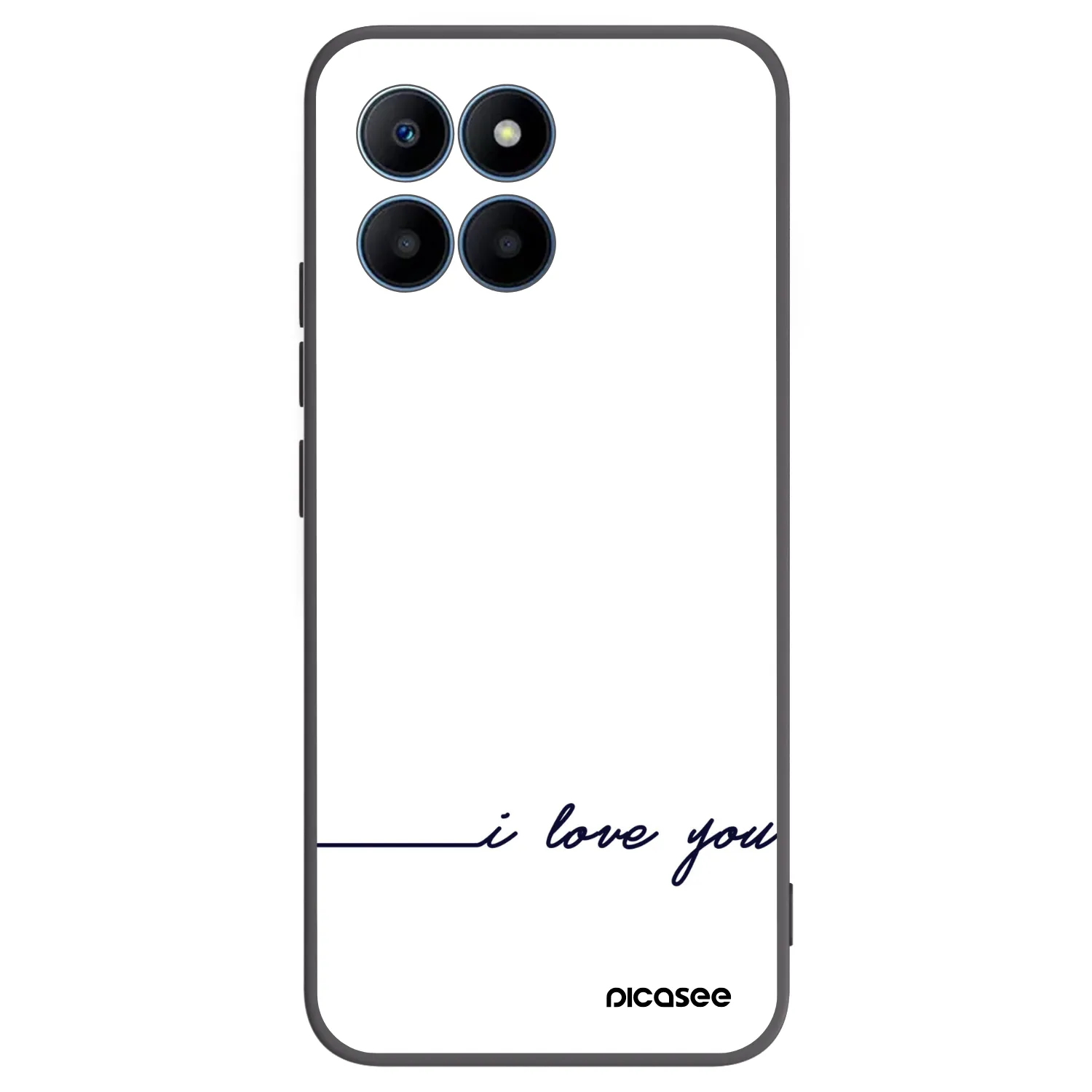 Picasee husă neagră din silicon pentru Honor 70 Lite - I love you