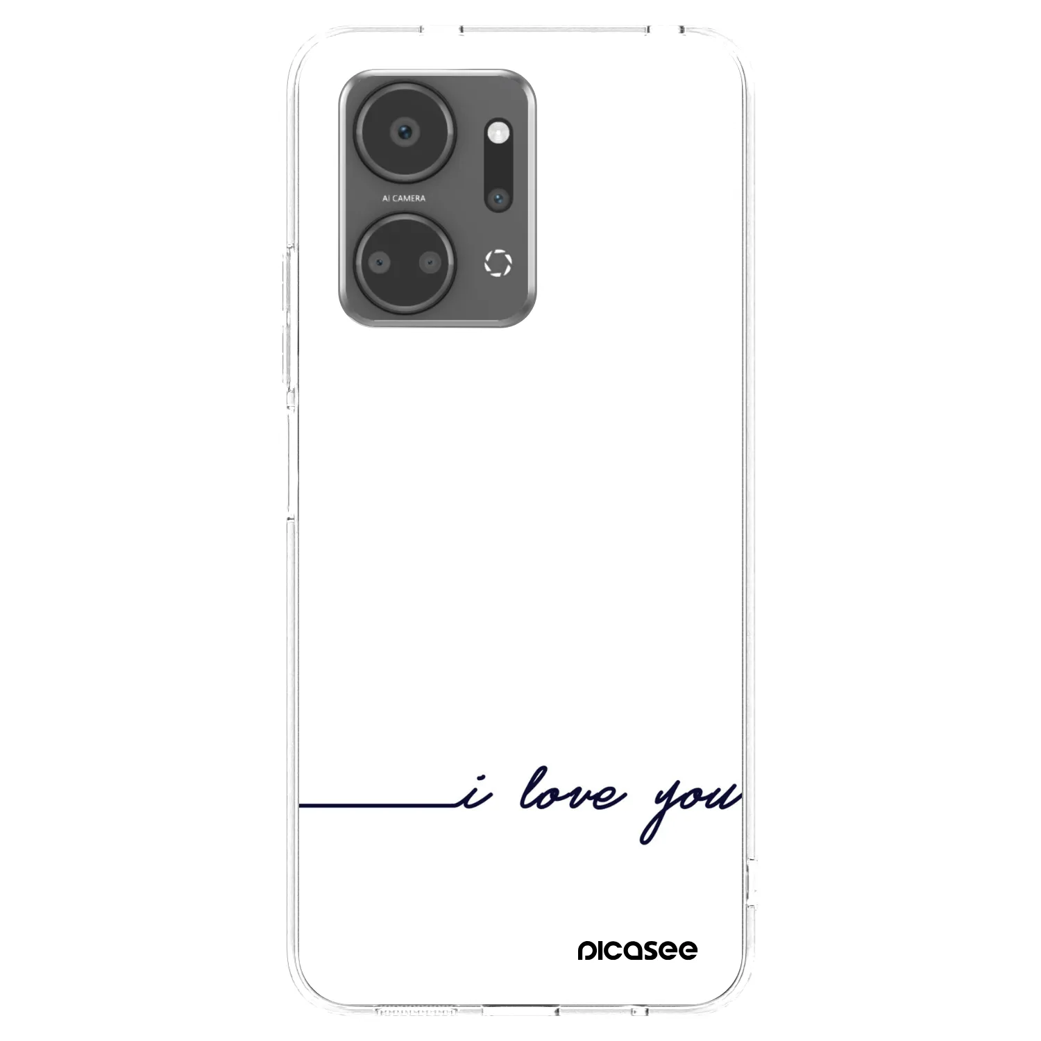Picasee husă transparentă din silicon pentru Honor X7a - I love you