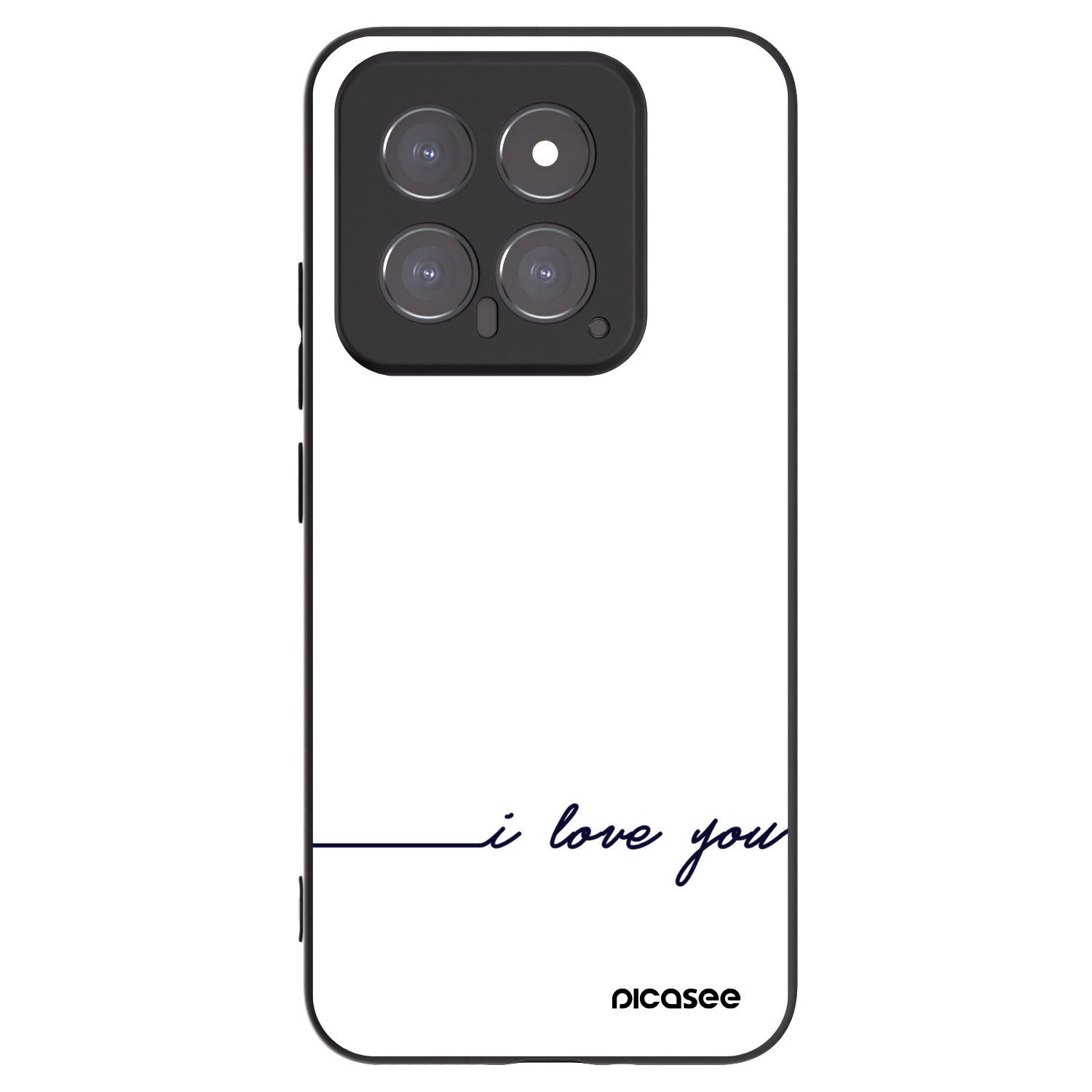 Picasee husă neagră din silicon pentru Xiaomi 14 - I love you