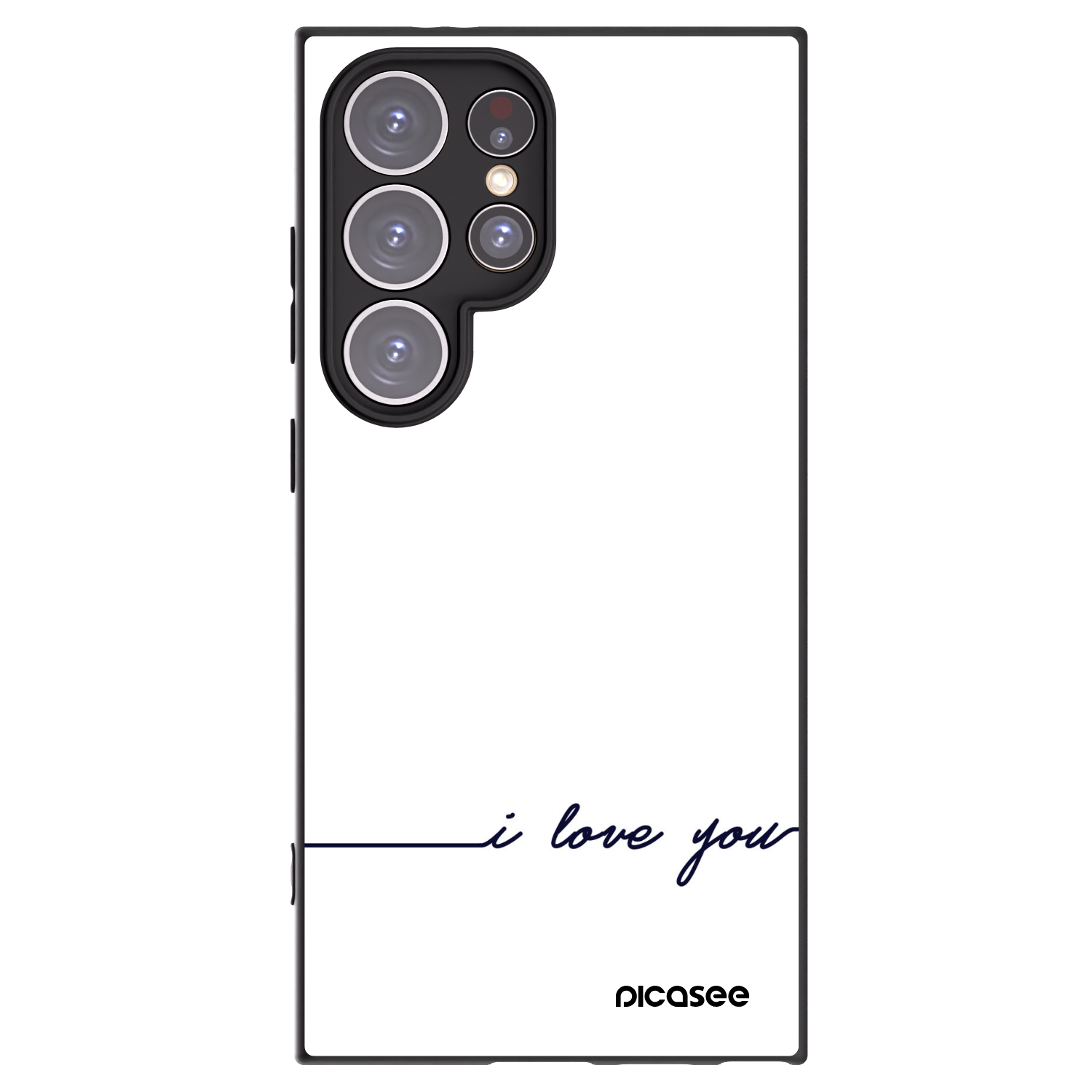 Picasee husă neagră din silicon pentru Samsung Galaxy S24 Ultra S928B 5G - I love you