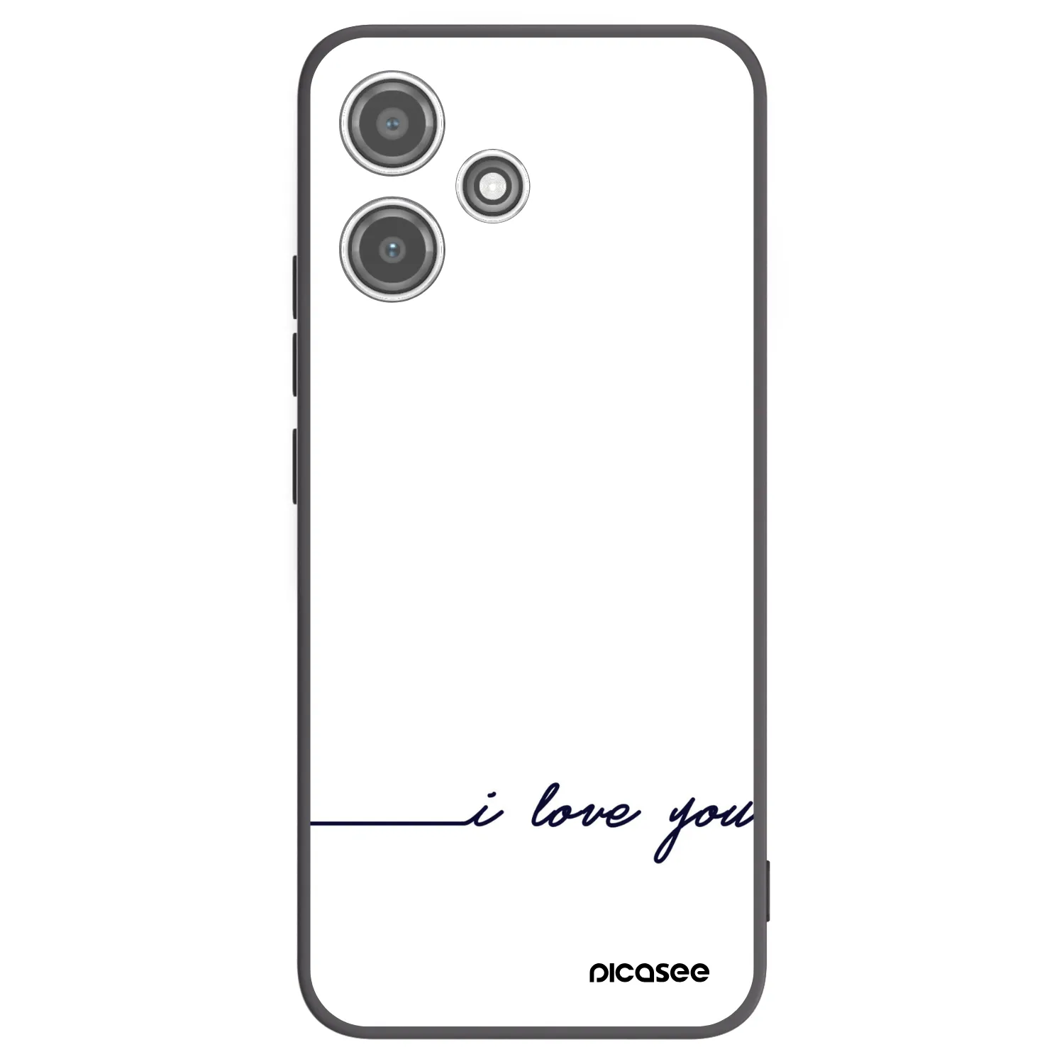 Picasee husă neagră din silicon pentru Xiaomi Redmi 12 5G - I love you