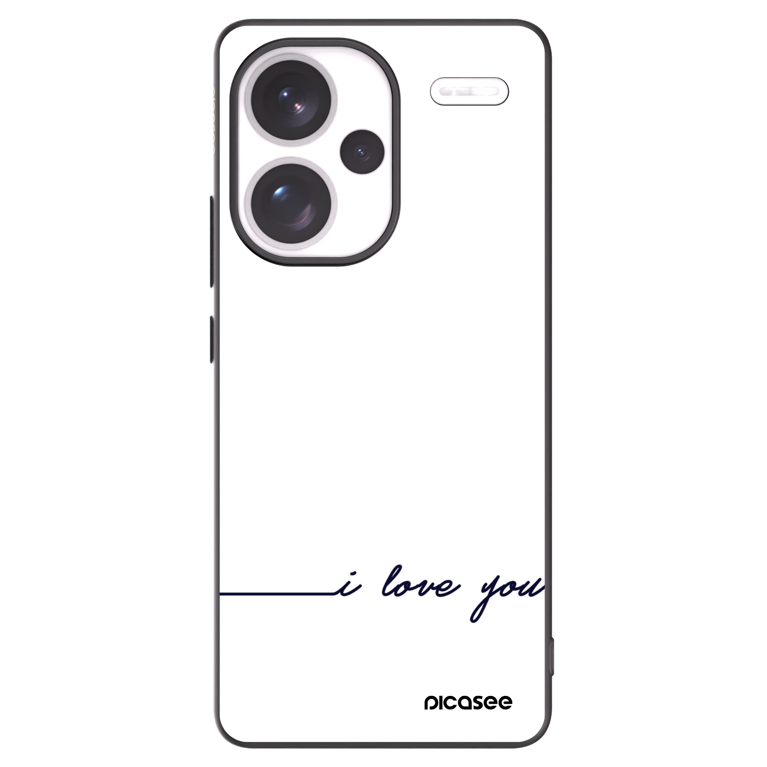 Picasee husă neagră din silicon pentru Xiaomi Redmi Note 13 Pro+ 5G - I love you