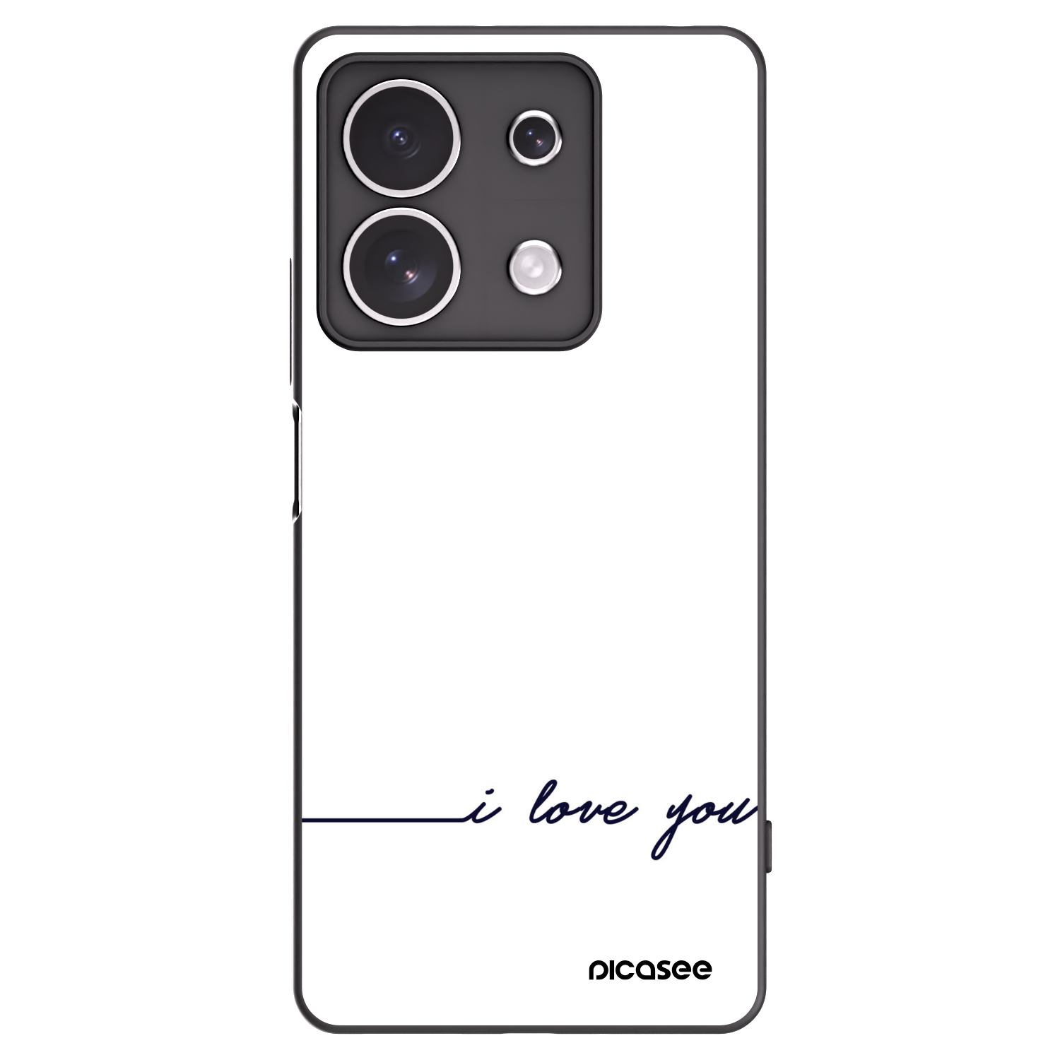 Picasee husă neagră din silicon pentru Xiaomi Redmi Note 13 4G - I love you