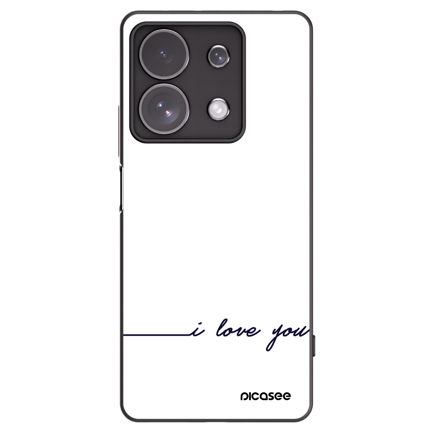 Picasee husă neagră din silicon pentru Xiaomi Redmi Note 13 Pro 4G - I love you