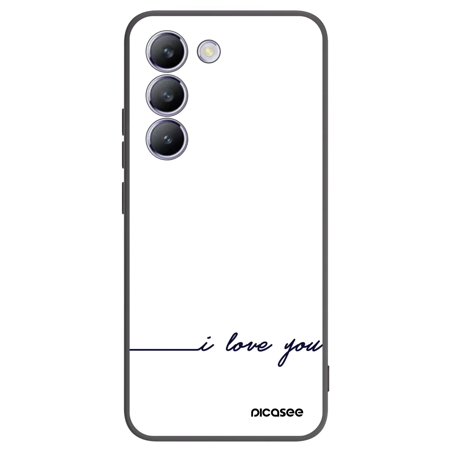 Picasee husă neagră din silicon pentru Vivo V40 SE 5G - I love you
