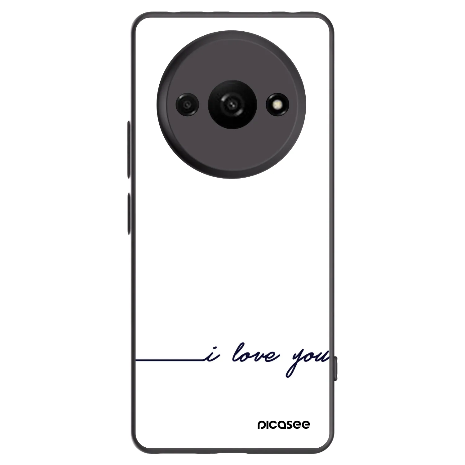 Picasee husă neagră din silicon pentru Xiaomi Redmi A3 - I love you