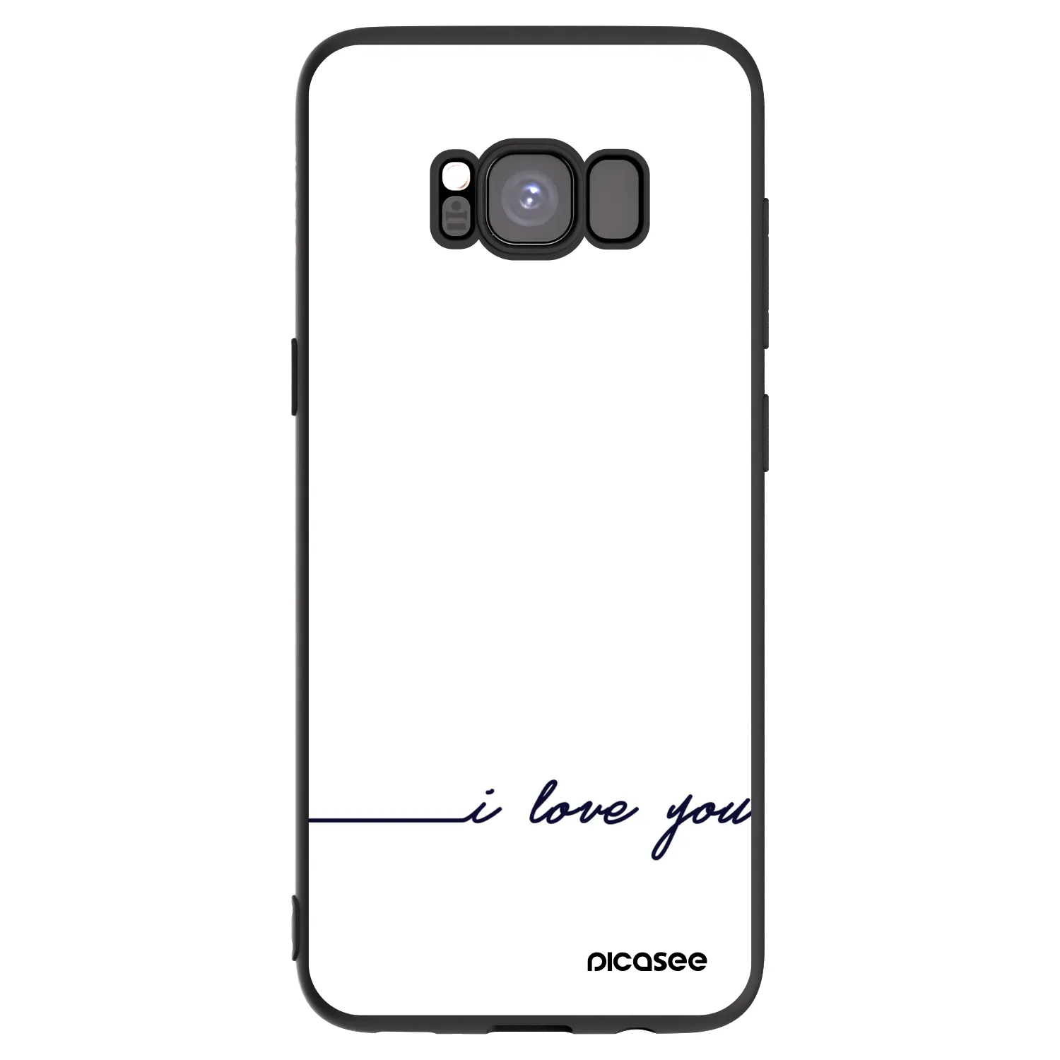 Picasee husă neagră din silicon pentru Samsung Galaxy S8 G950F - I love you