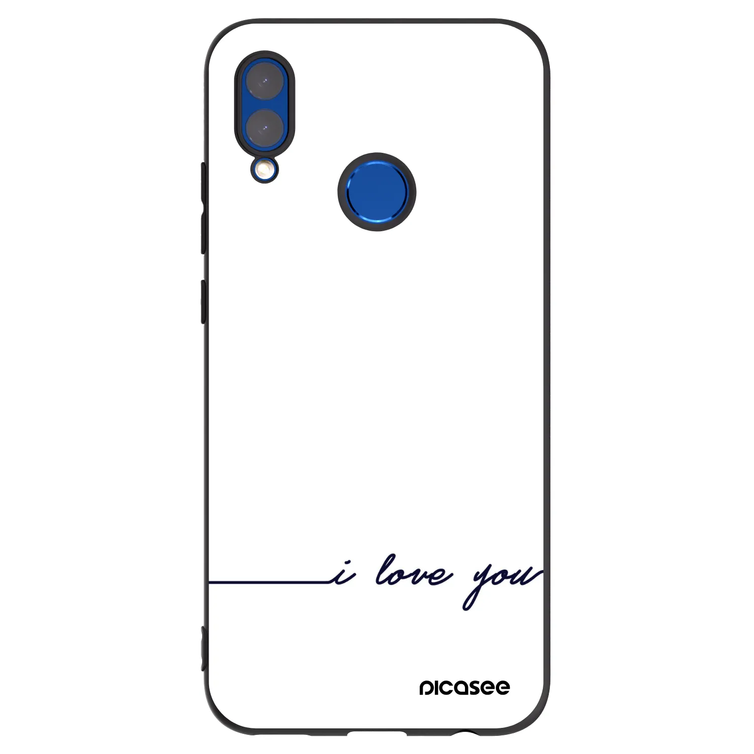 Picasee husă neagră din silicon pentru Honor 10 Lite - I love you