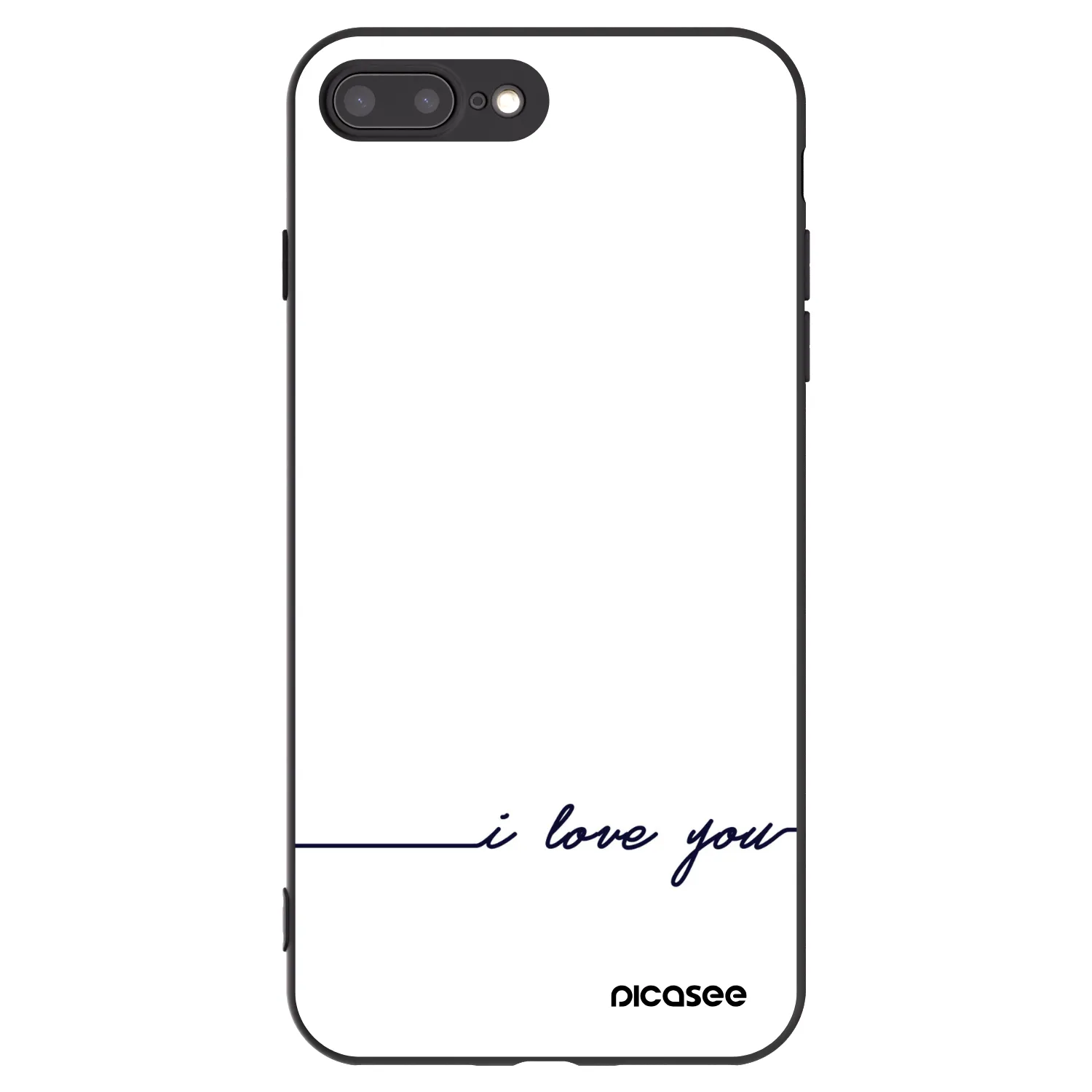 Picasee husă neagră din silicon pentru Apple iPhone 7 Plus - I love you