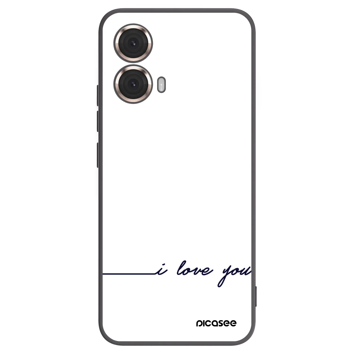 Picasee husă neagră din silicon pentru Motorola Moto G85 - I love you