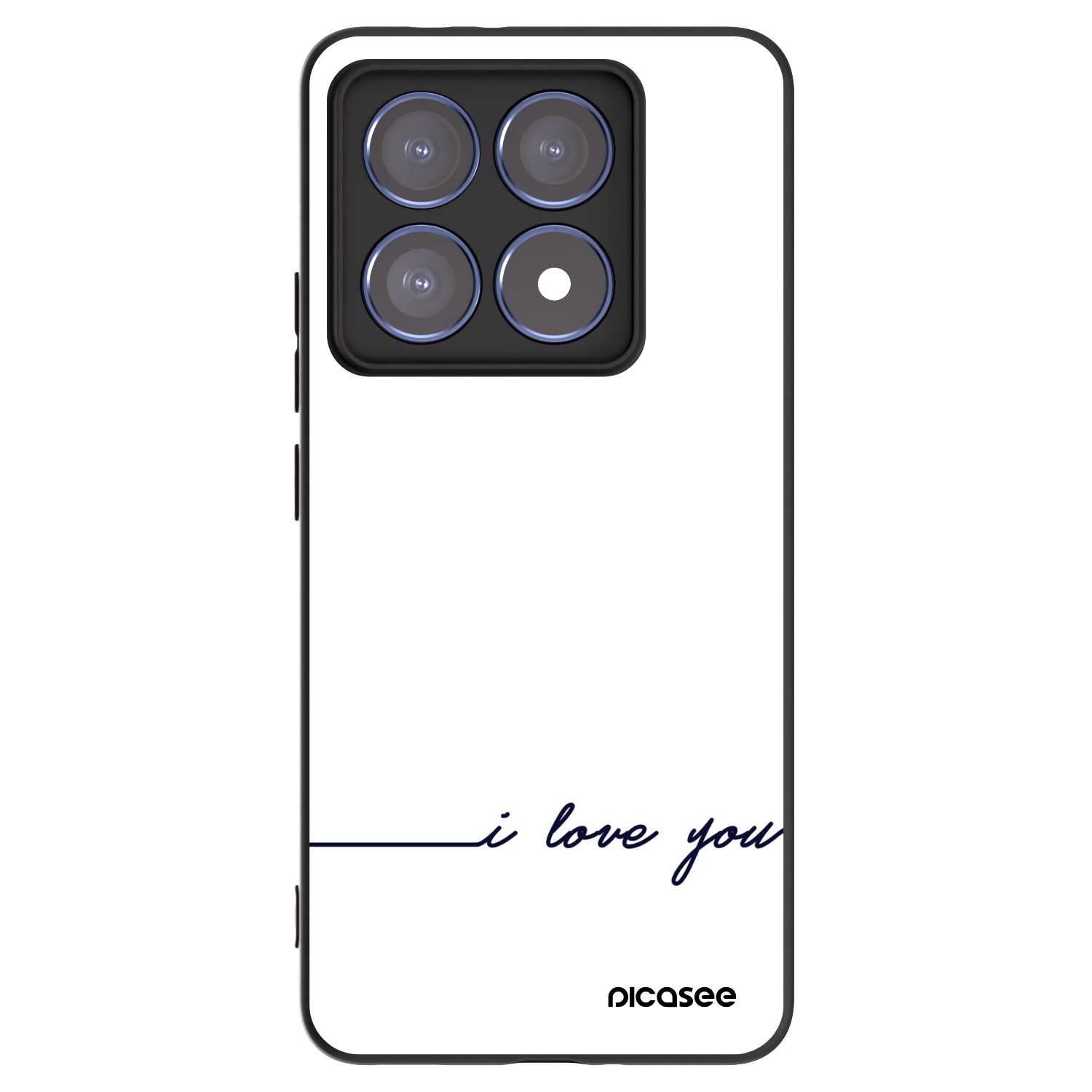 Picasee husă neagră din silicon pentru Xiaomi 14T Pro - I love you