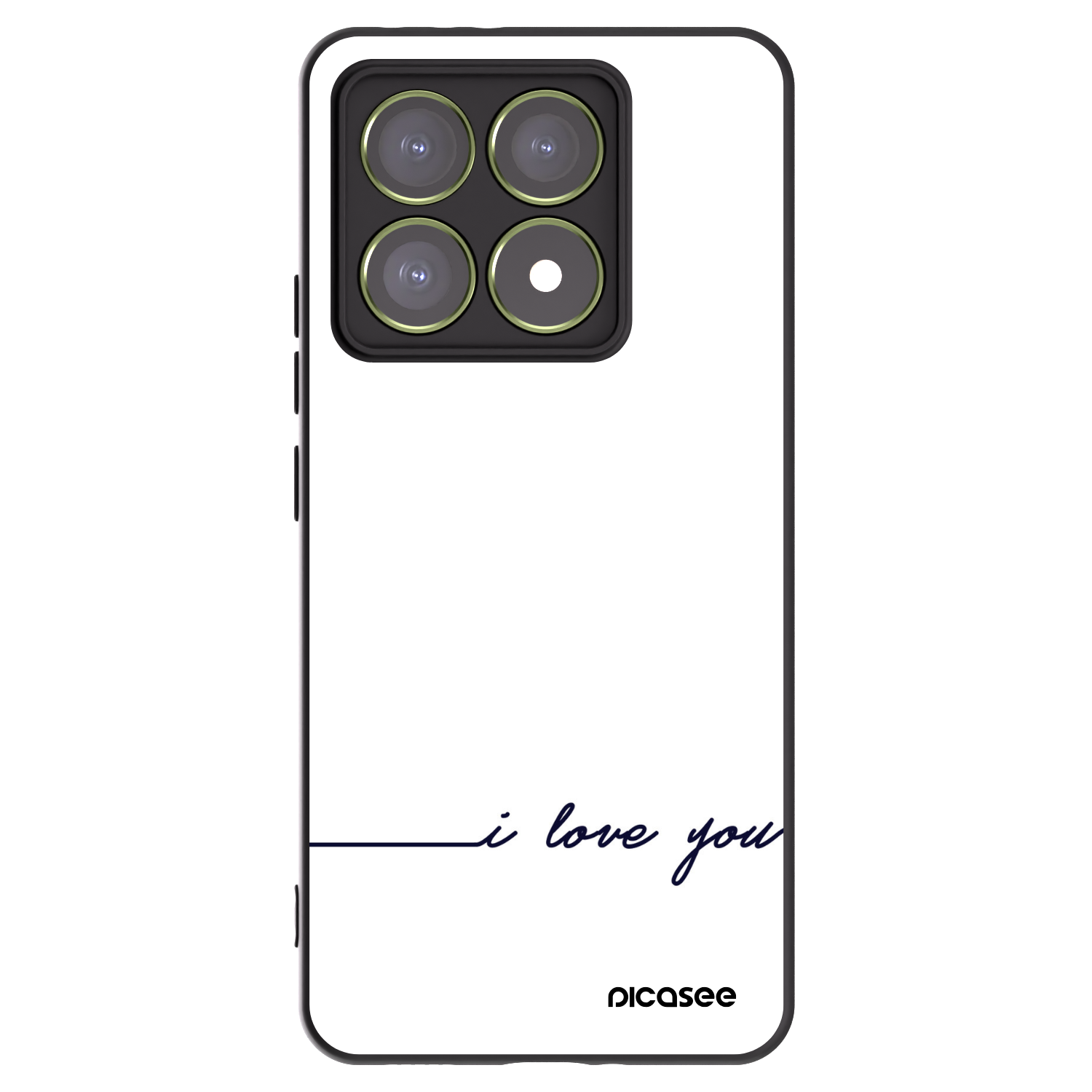 Picasee husă neagră din silicon pentru Xiaomi 14T - I love you