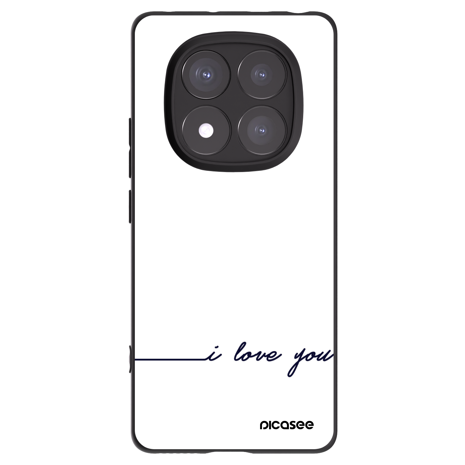 Picasee husă neagră din silicon pentru Xiaomi Redmi Note 14 Pro 5G - I love you
