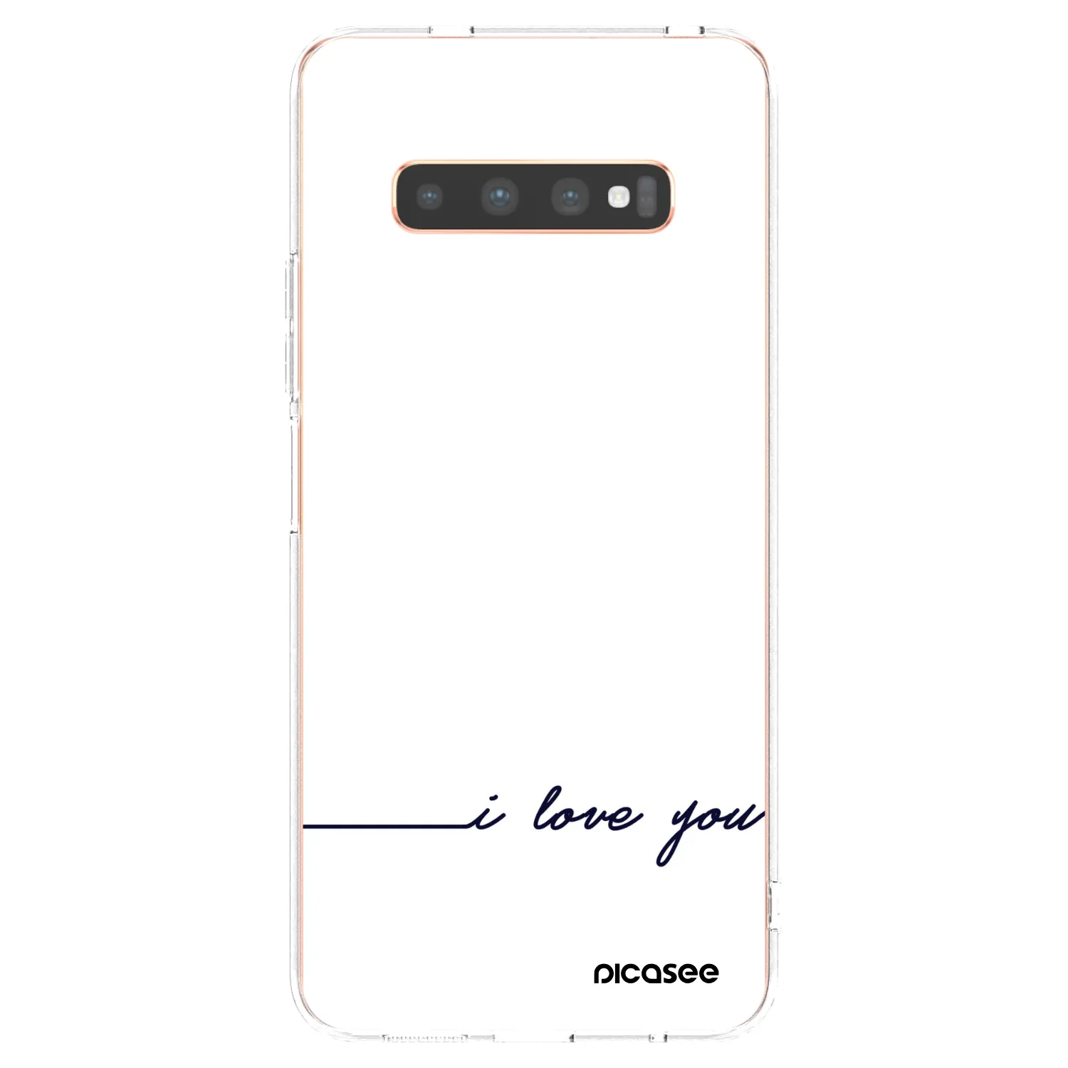 Picasee husă transparentă din silicon pentru Samsung Galaxy S10 Plus G975 - I love you