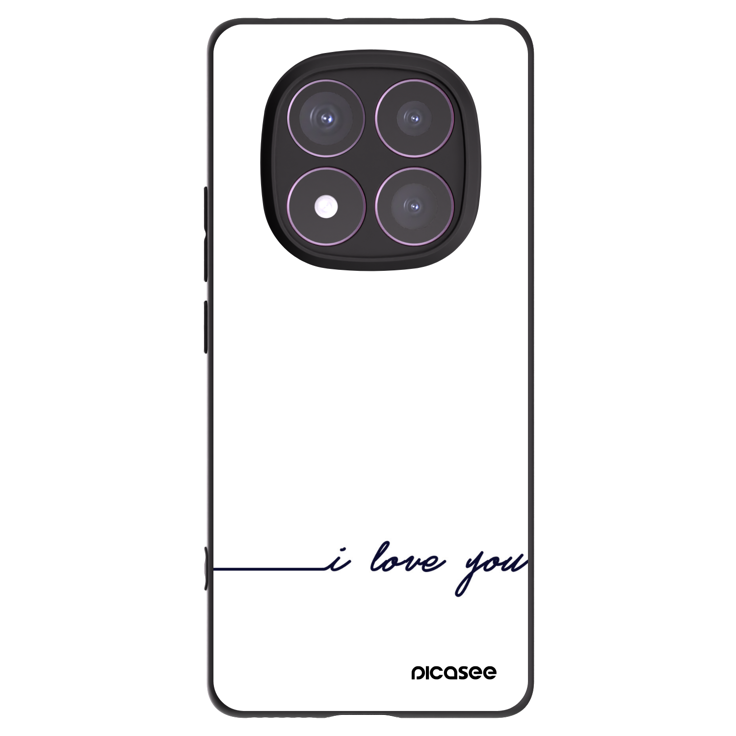 Picasee husă neagră din silicon pentru Xiaomi Redmi Note 14 Pro 4G - I love you