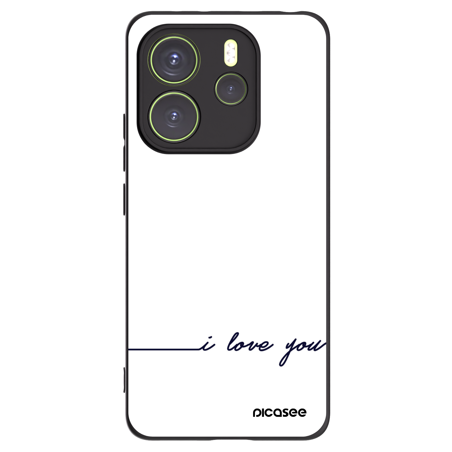Picasee husă neagră din silicon pentru Xiaomi Redmi Note 14 4G - I love you