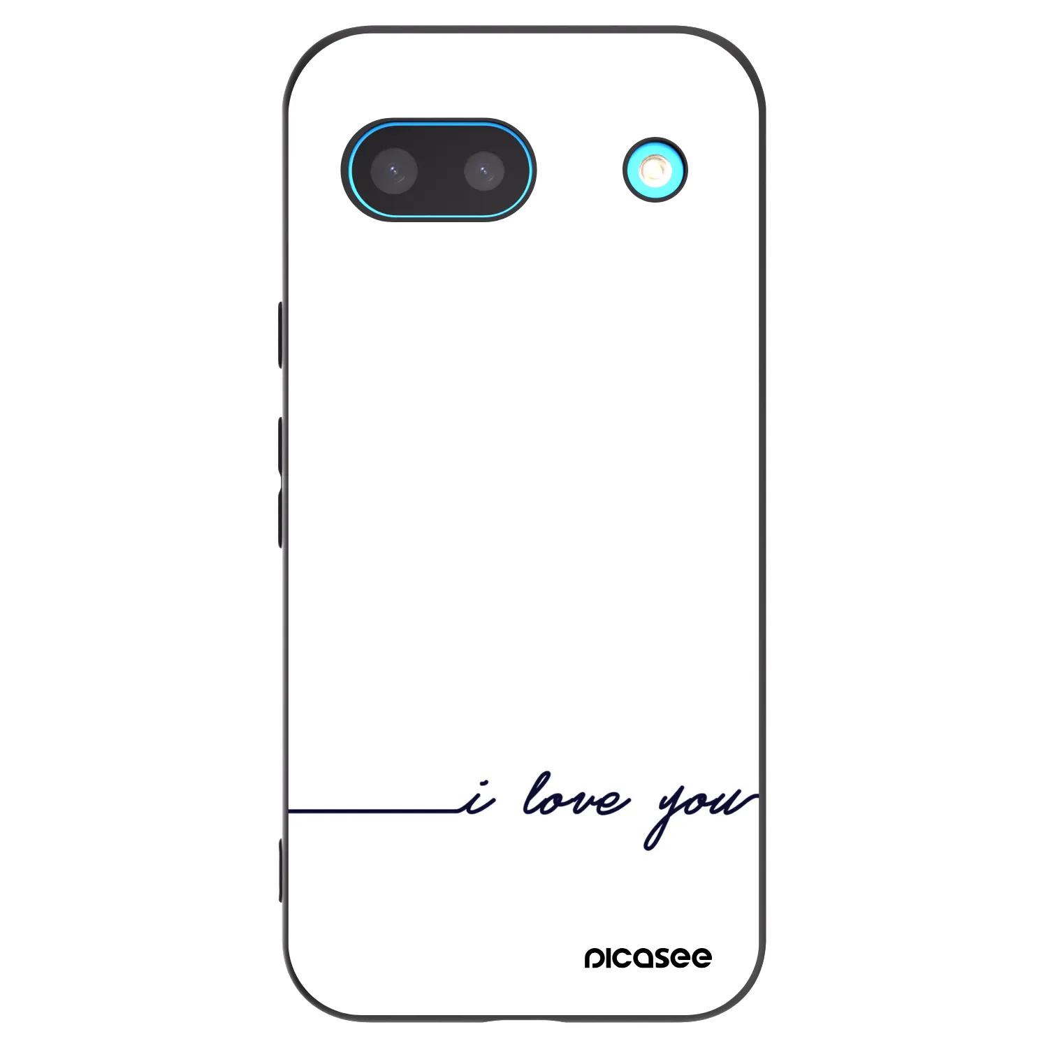 Picasee husă neagră din silicon pentru Google Pixel 8a - I love you