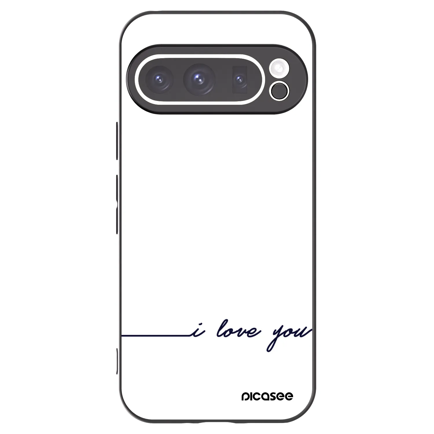 Picasee husă neagră din silicon pentru Google Pixel 9 Pro - I love you
