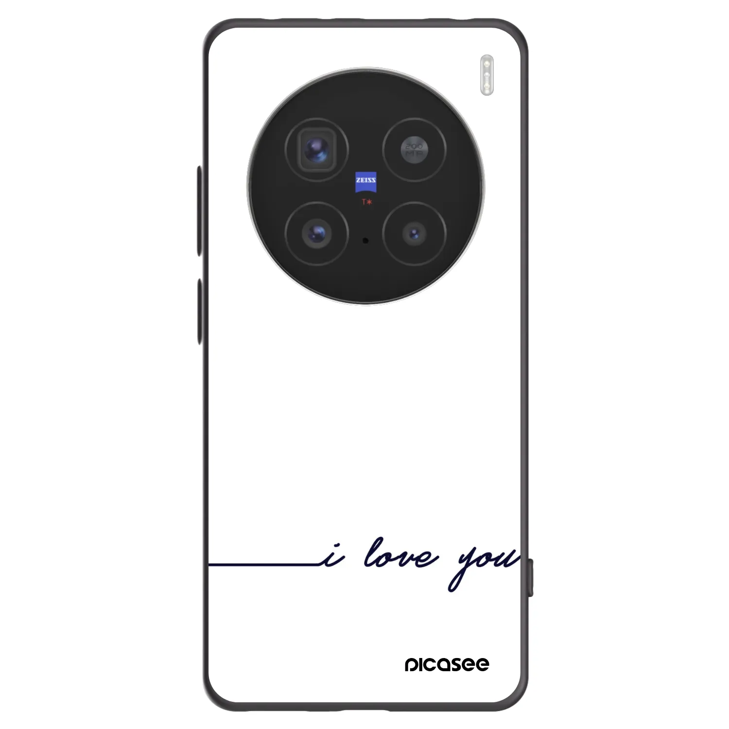Picasee husă neagră din silicon pentru Vivo X200 Pro - I love you